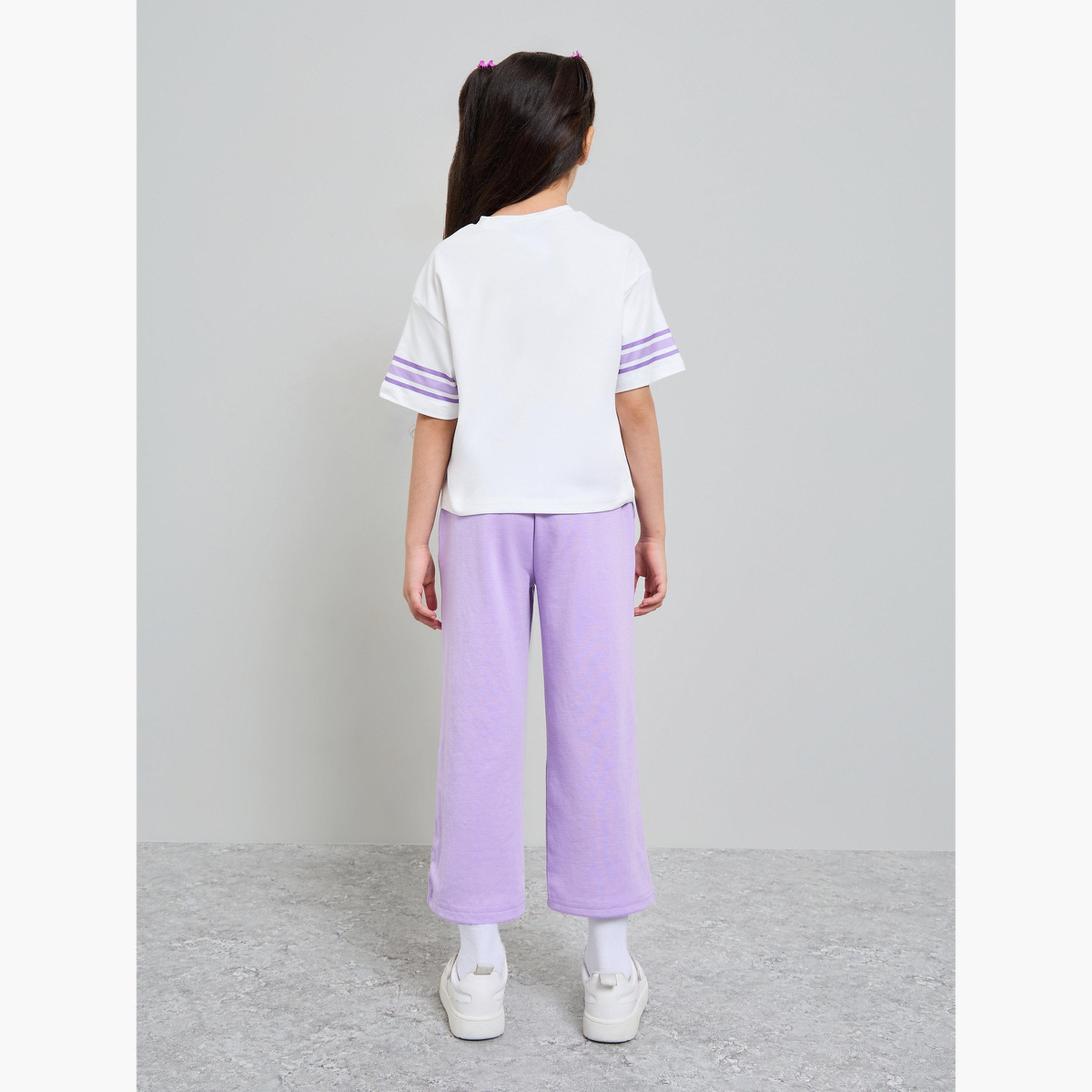 Styli Girls Printed Short Sleeves T-Shirt and Contrast Jogger Set-girls-clothing-setsandcoords-image-3