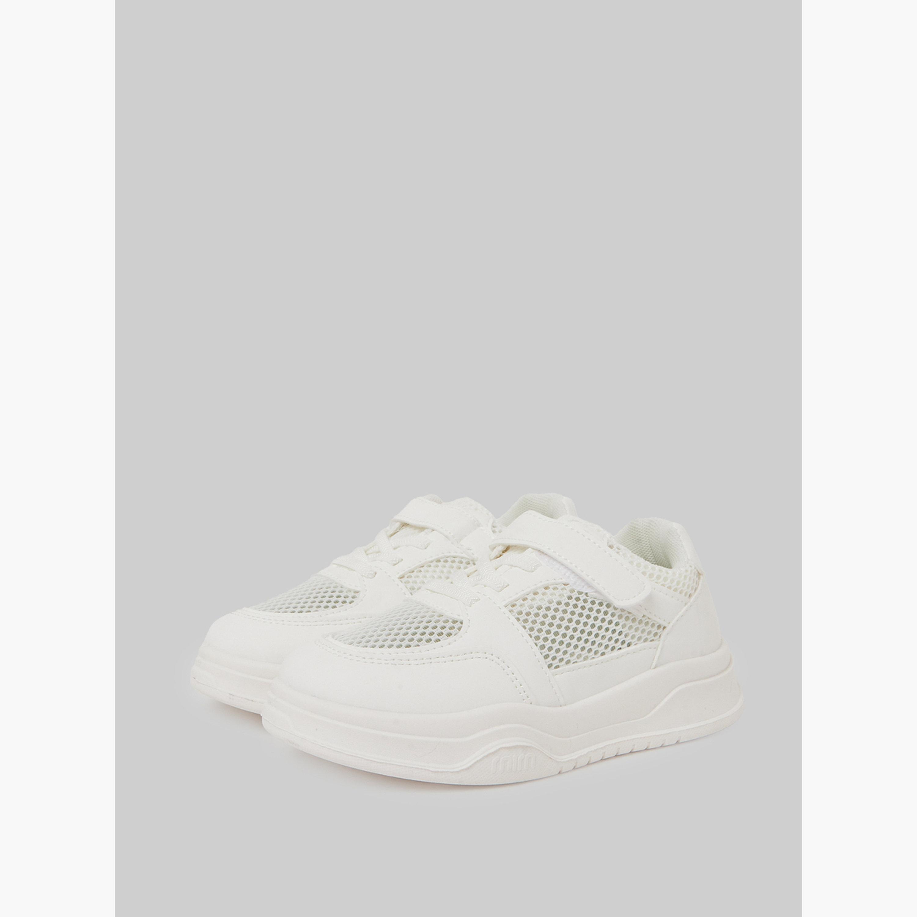 Styli Girls Mesh Panel Hook and Loop Sneakers-girls-shoes-sneakers-image-1