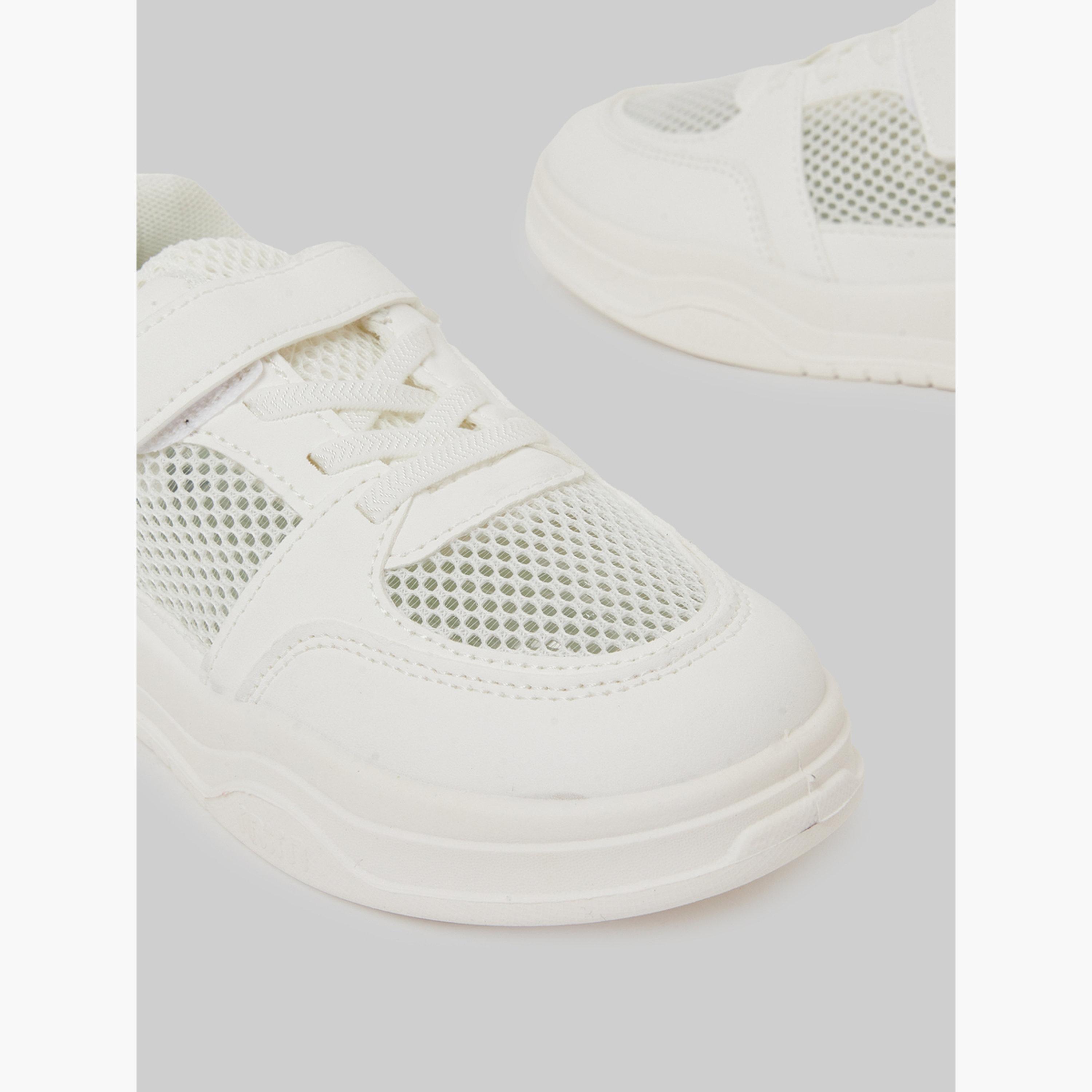 Styli Girls Mesh Panel Hook and Loop Sneakers-girls-shoes-sneakers-image-4
