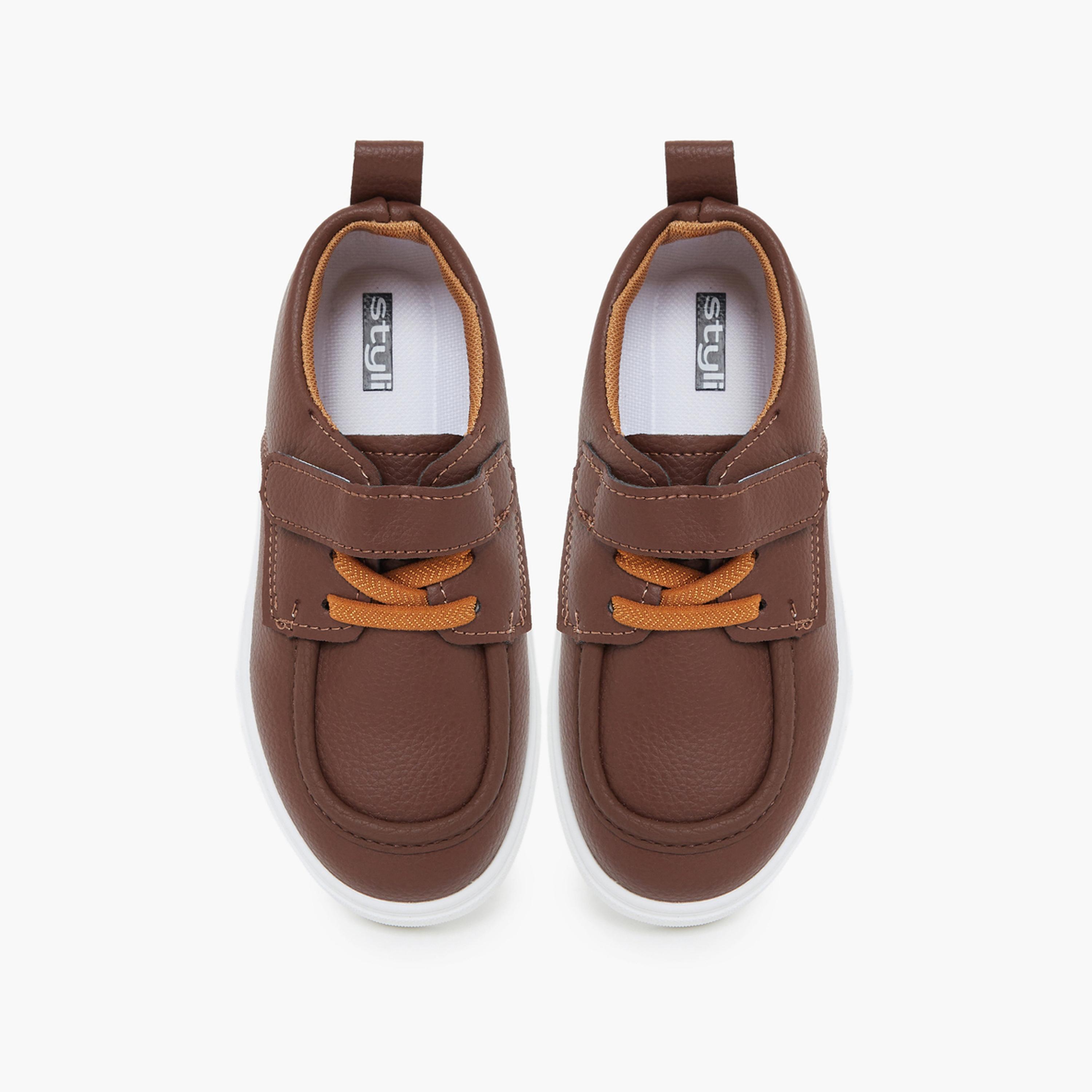 Styli Boys Velcro Detail Casual Shoes-boys-shoes-loafers-image-3