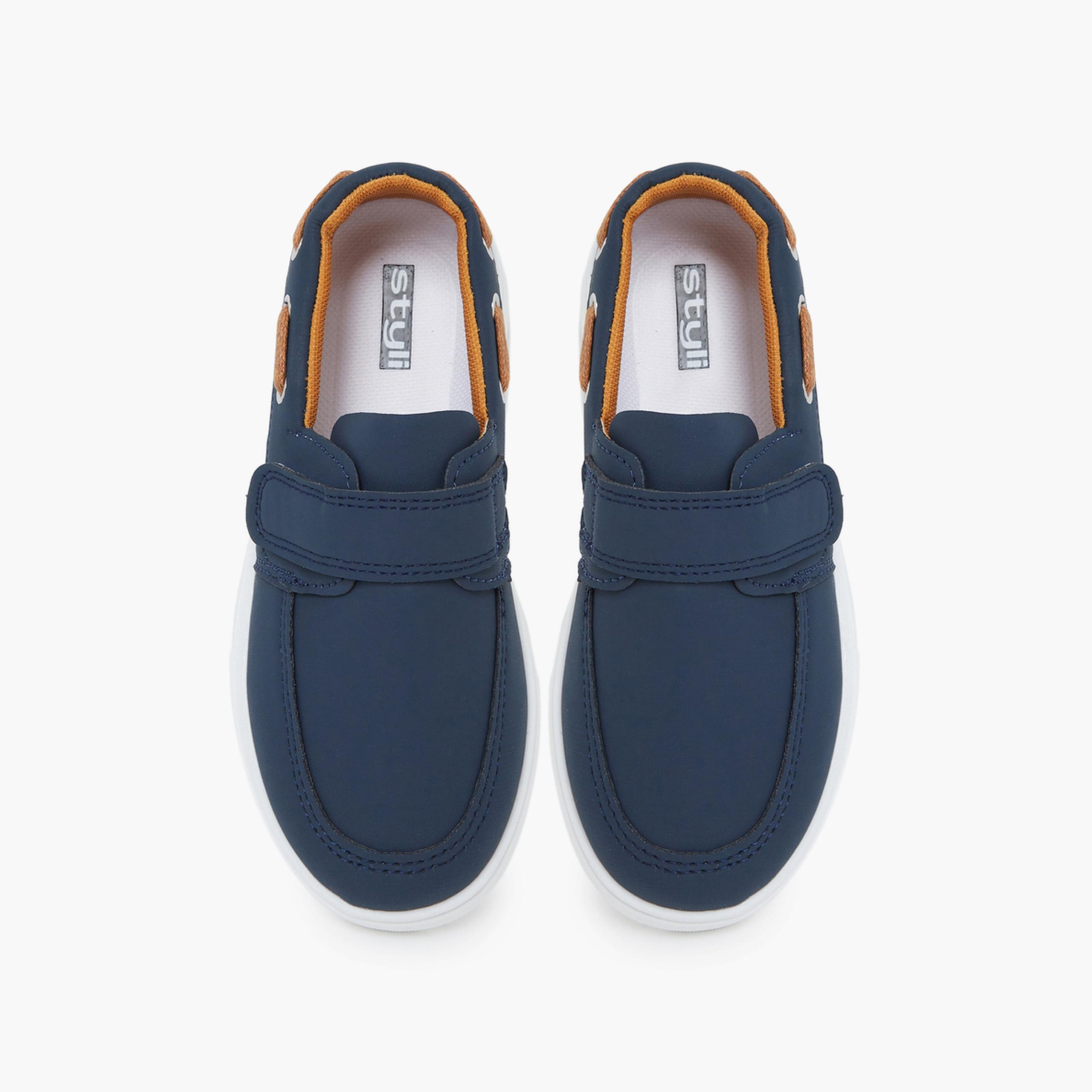 Styli Boys Velcro Detail Casual Shoes-boys-shoes-loafers-image-3