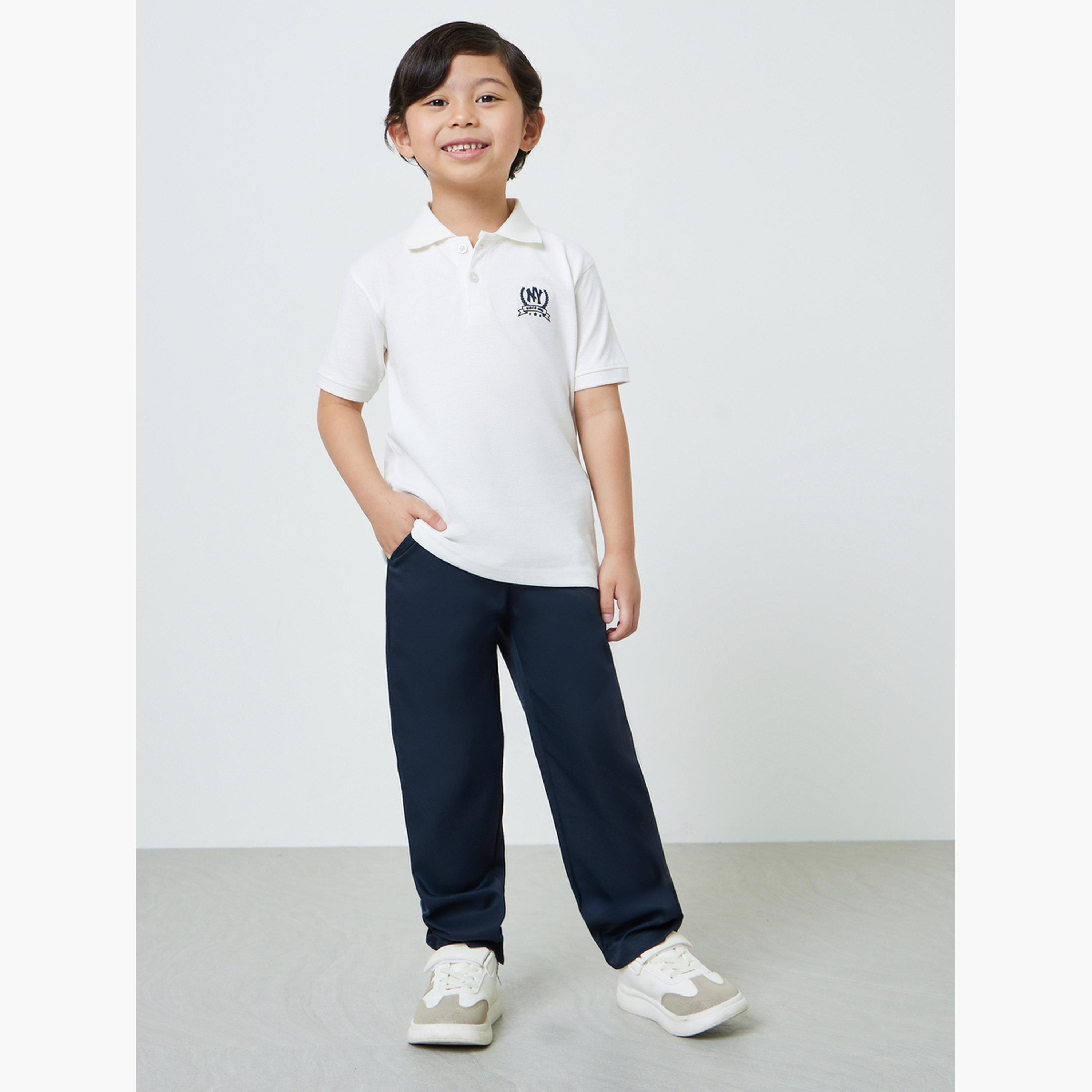 ستايلي - بنطال رجالي أزرق داكن سادة بقصة عادية وجيب جانبي-boys-clothing-bottoms-trousers-image-2