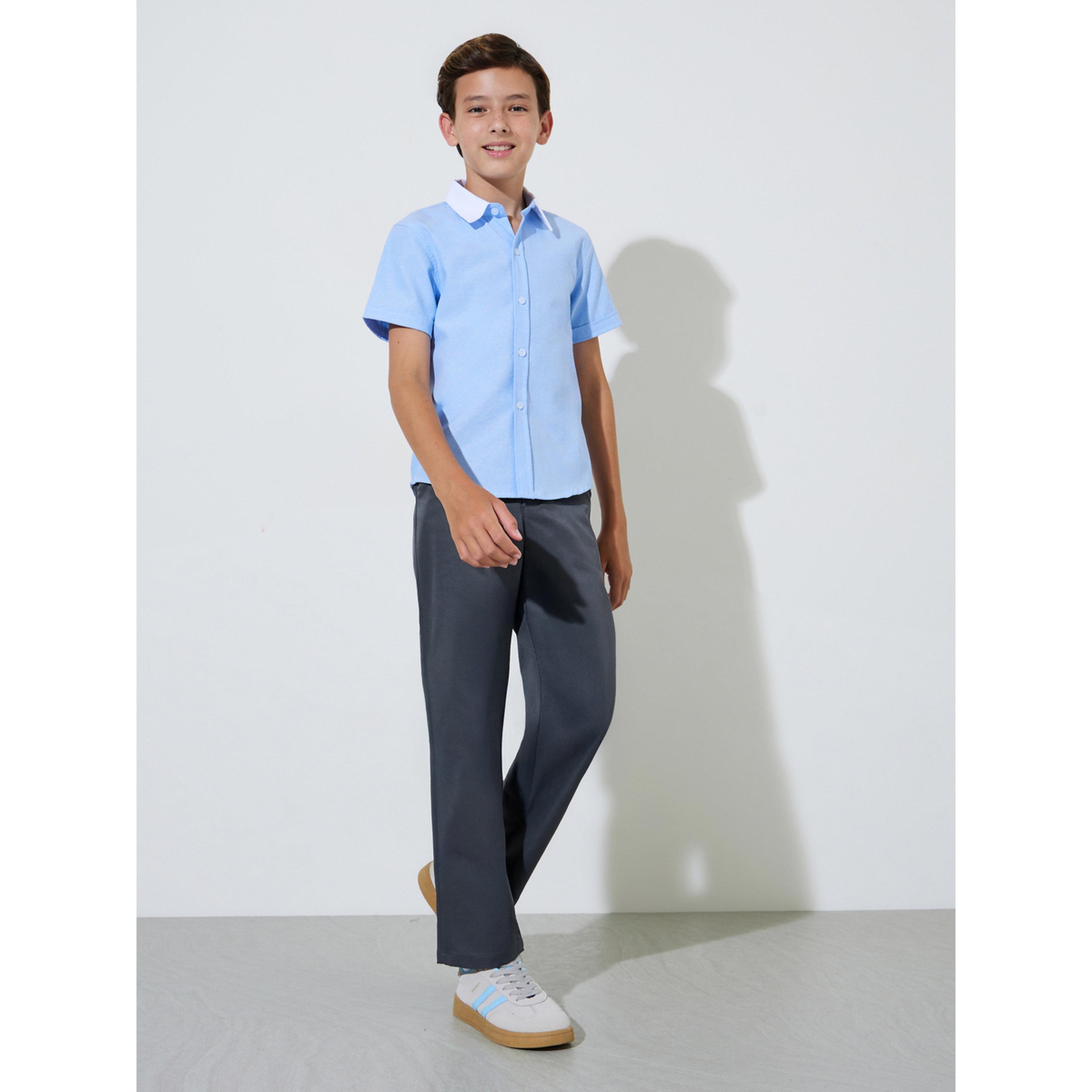 بنطال سادة بقصة مستقيمة للأولاد الكبار-boys-clothing-bottoms-trousers-image-2