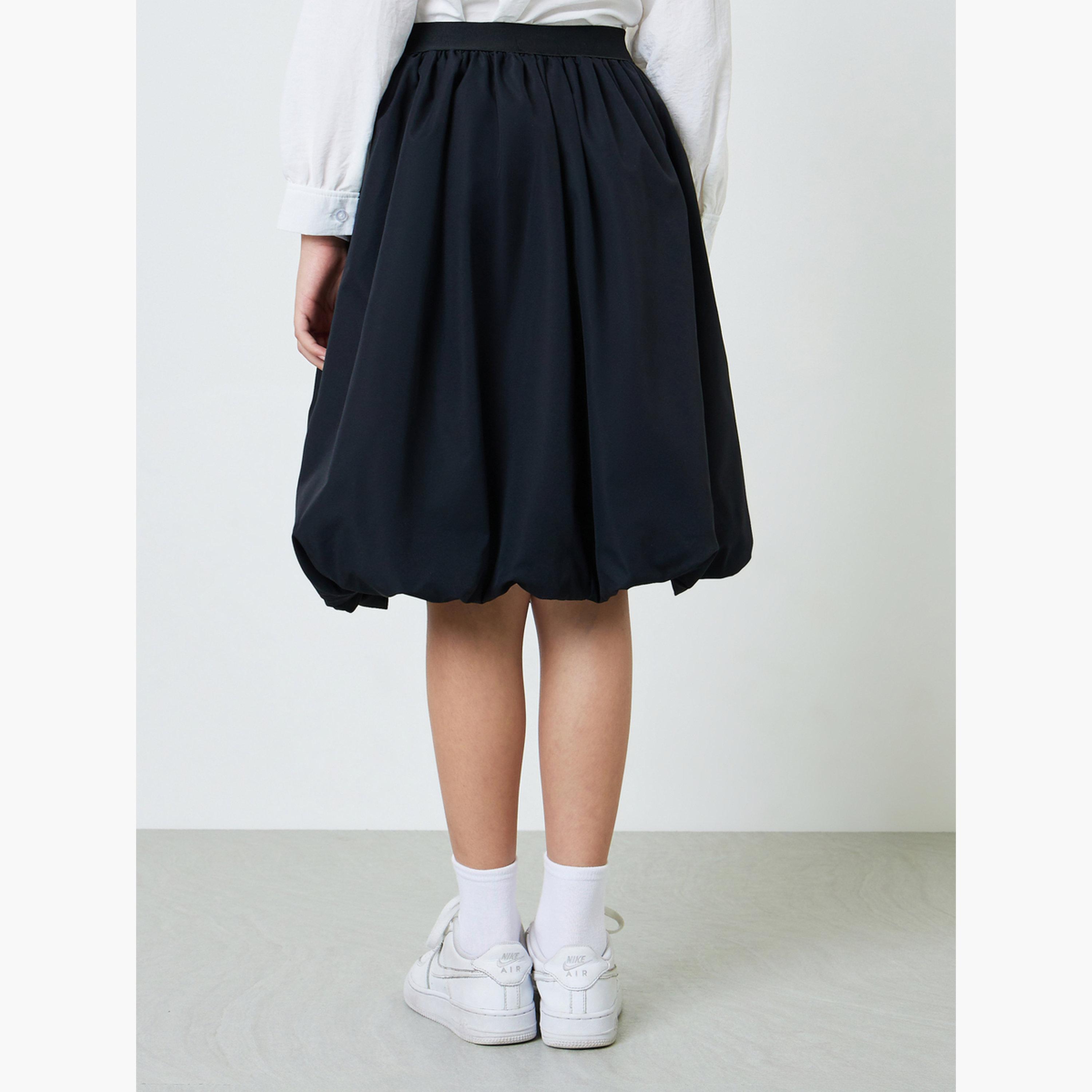Styli Teen Girls Balloon Hem Knee Length Skirt-girls-clothing-bottoms-skirts-image-4