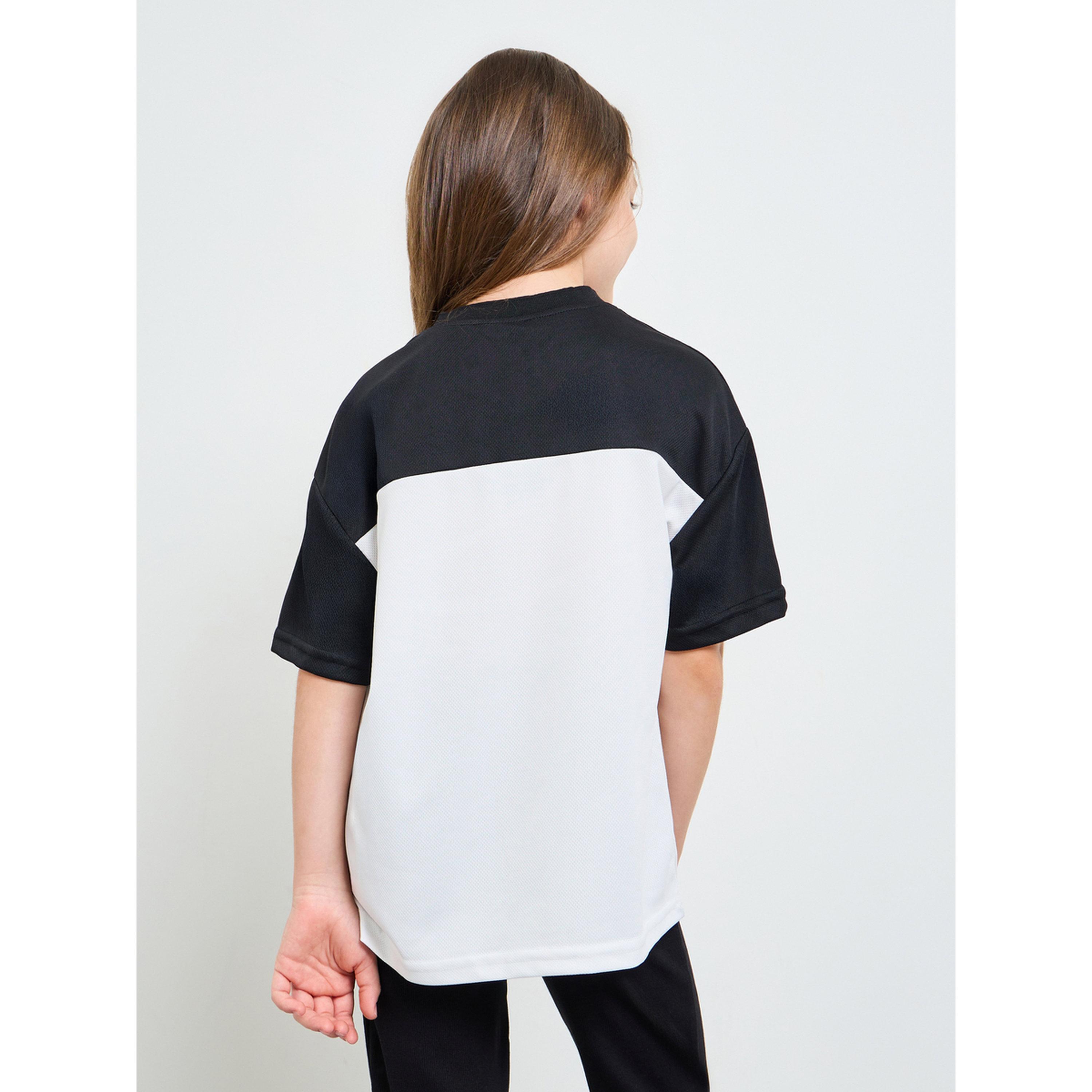 Styli Teen Girls White Printed V-Neck T-Shirt-girls-clothing-tshirts-image-3