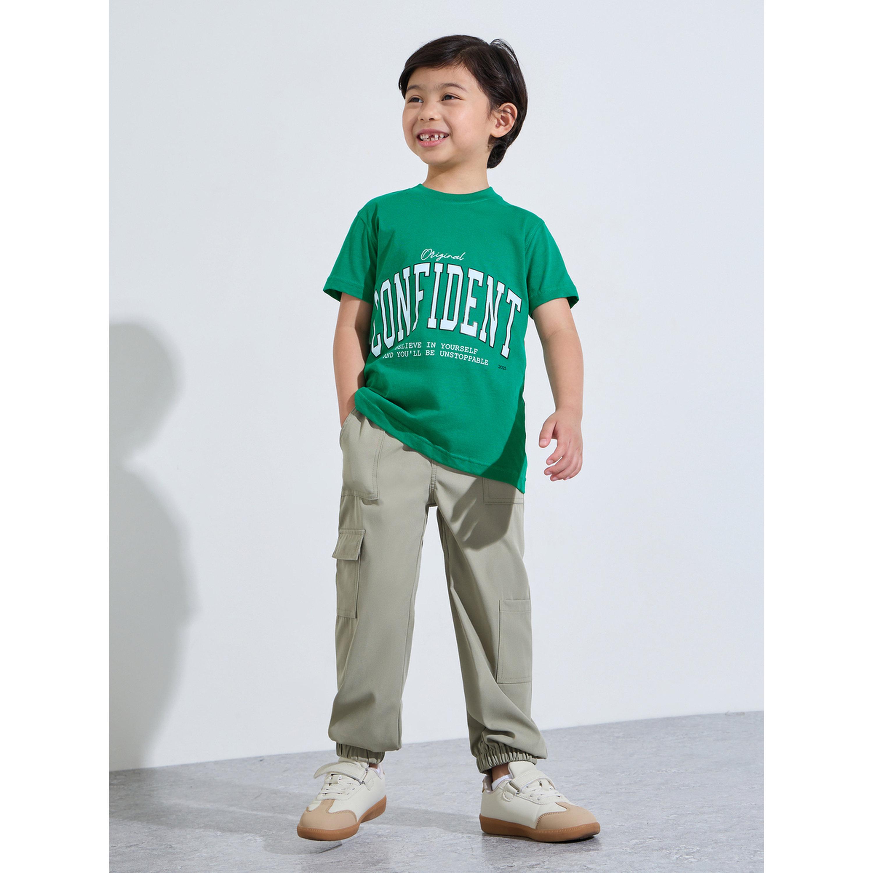 جوغر كارجو بخصر مطاطي بلون سادة للأولاد-boys-clothing-bottoms-joggersandtrackpants-image-2