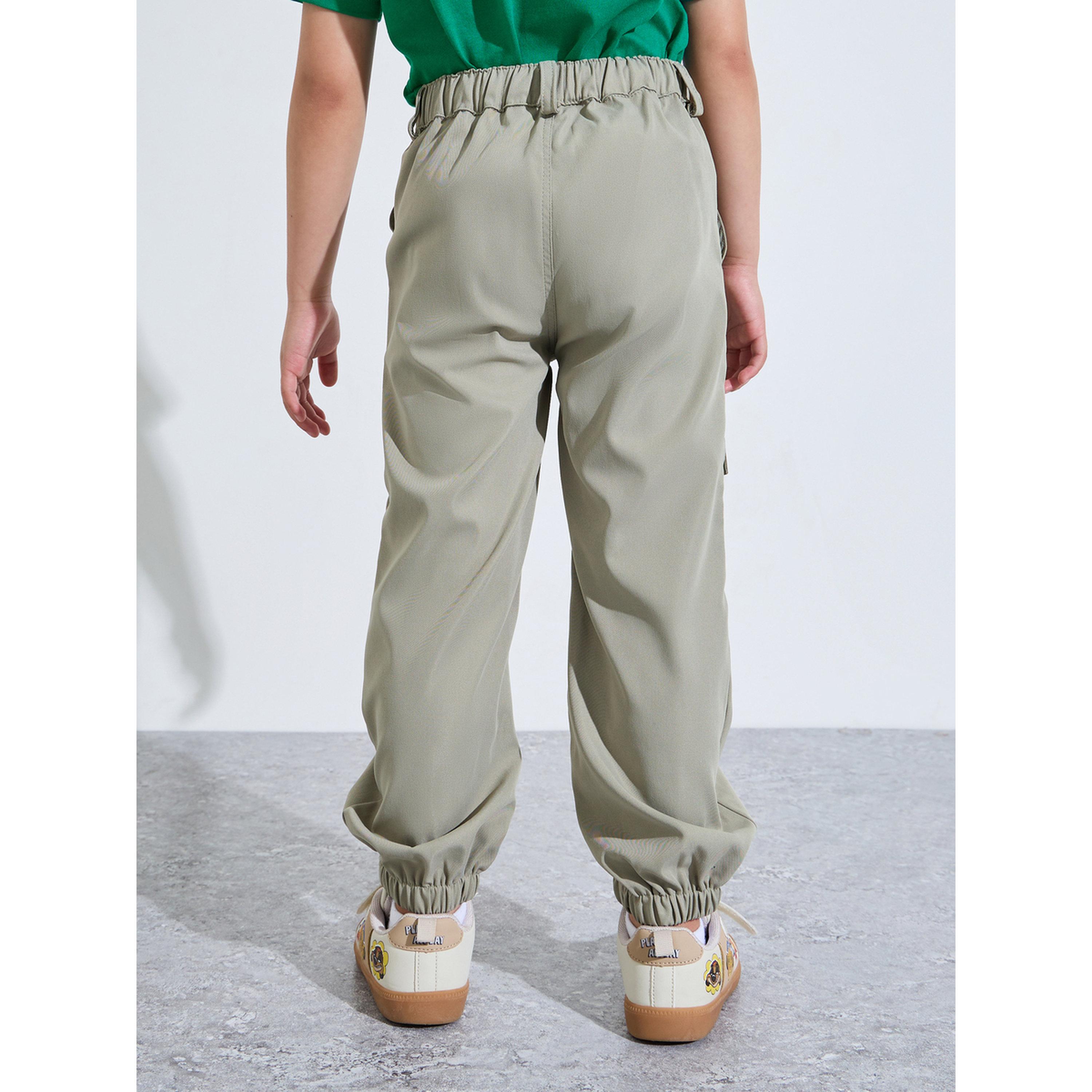 جوغر كارجو بخصر مطاطي بلون سادة للأولاد-boys-clothing-bottoms-joggersandtrackpants-image-4