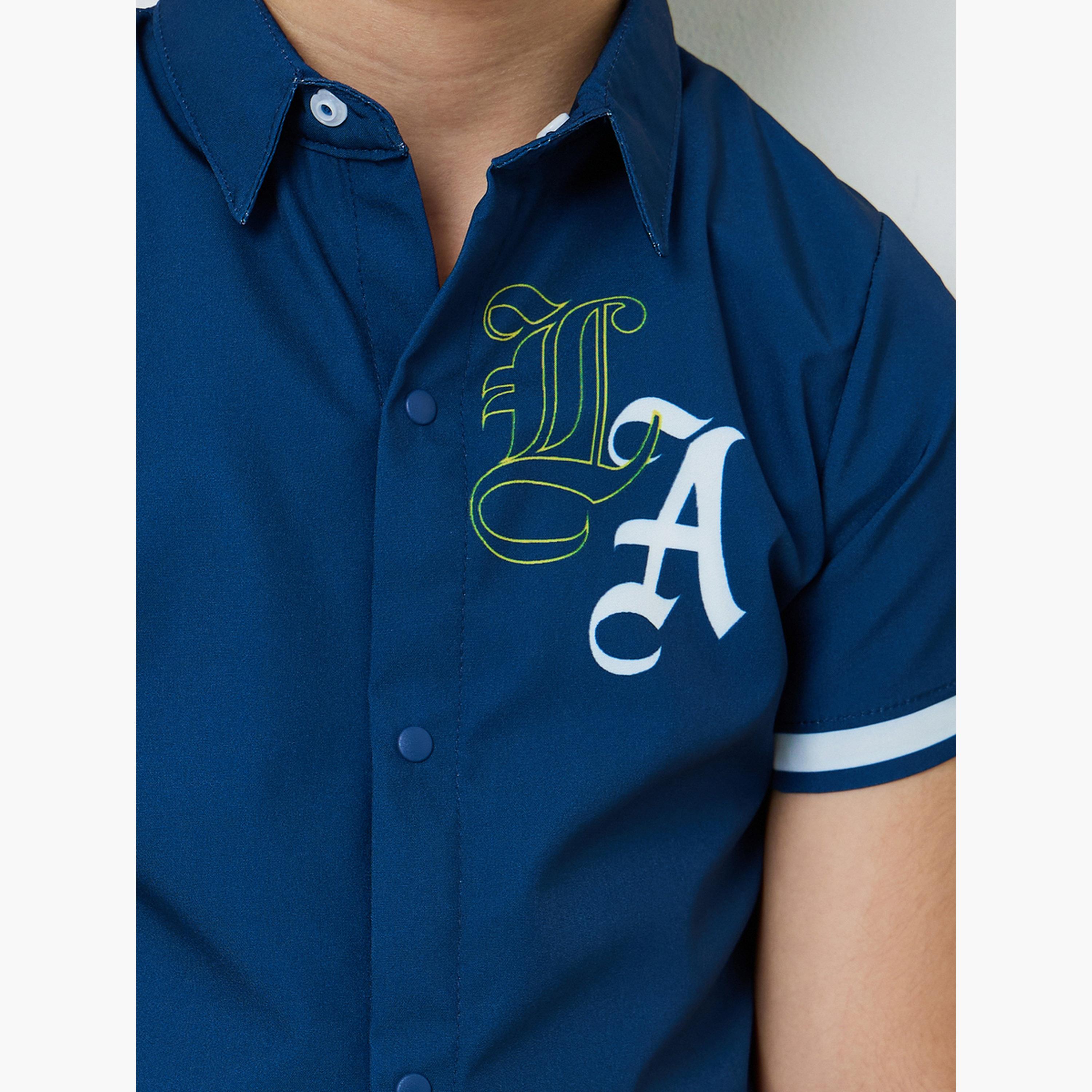 قميص مطرز بأكمام قصيرة مخططة للأولاد-boys-clothing-shirts-image-4