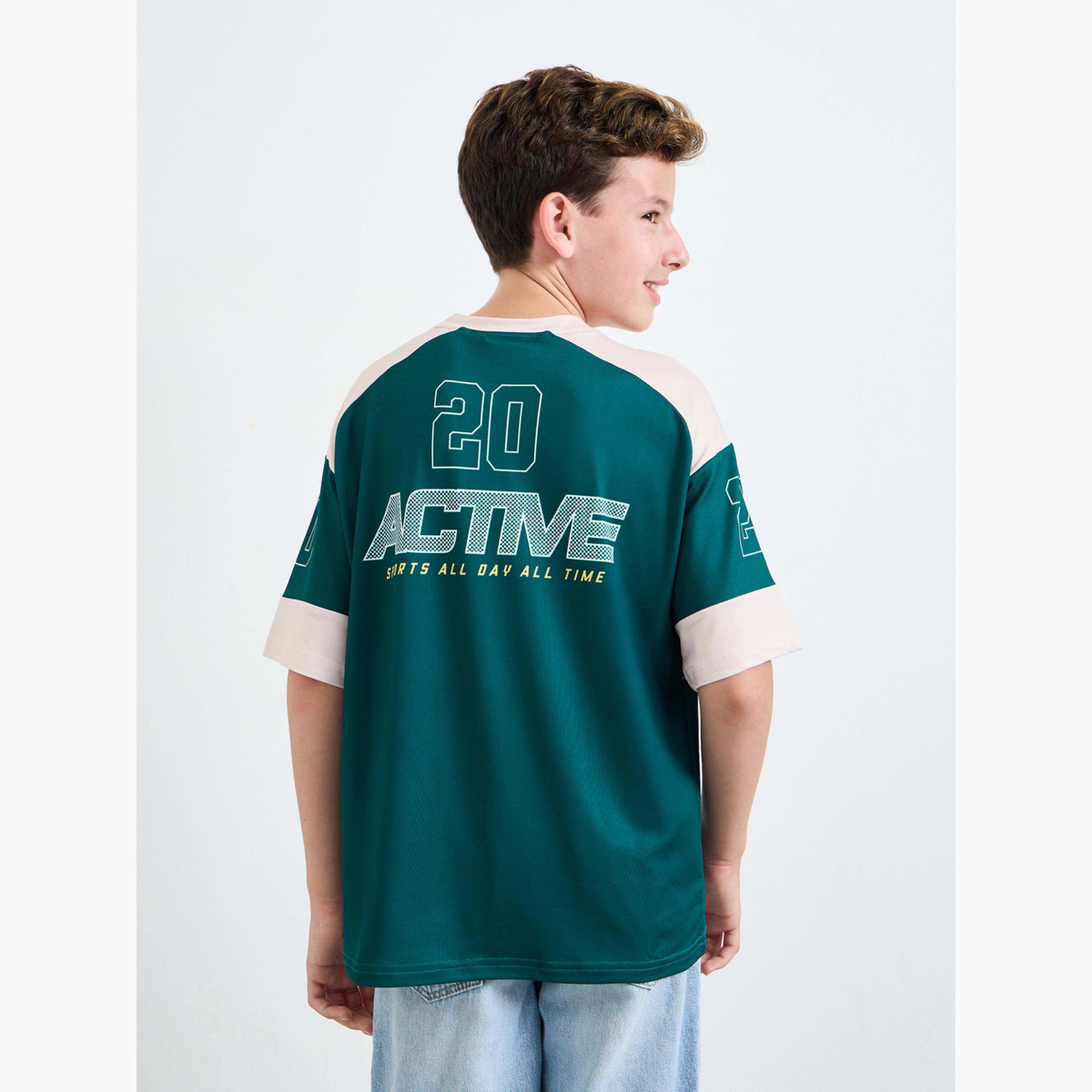 تيشيرت جيرسيه بطبعة نيويورك للأولاد-boys-clothing-tshirtsandpolos-image-4