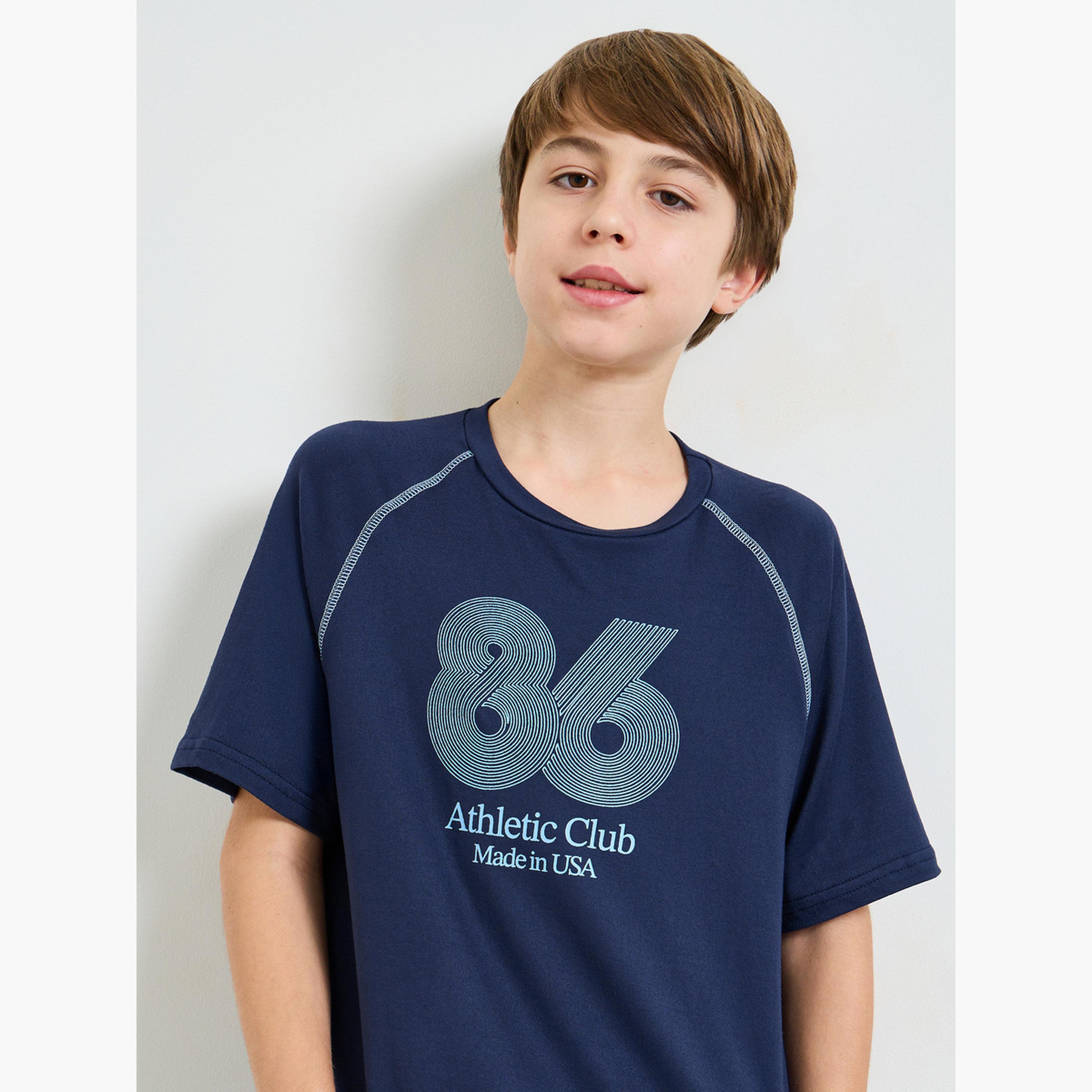 Styli Teen Boys Sports Jersey T-Shirt with Raglan Sleeve-boys-clothing-tshirtsandpolos-image-3
