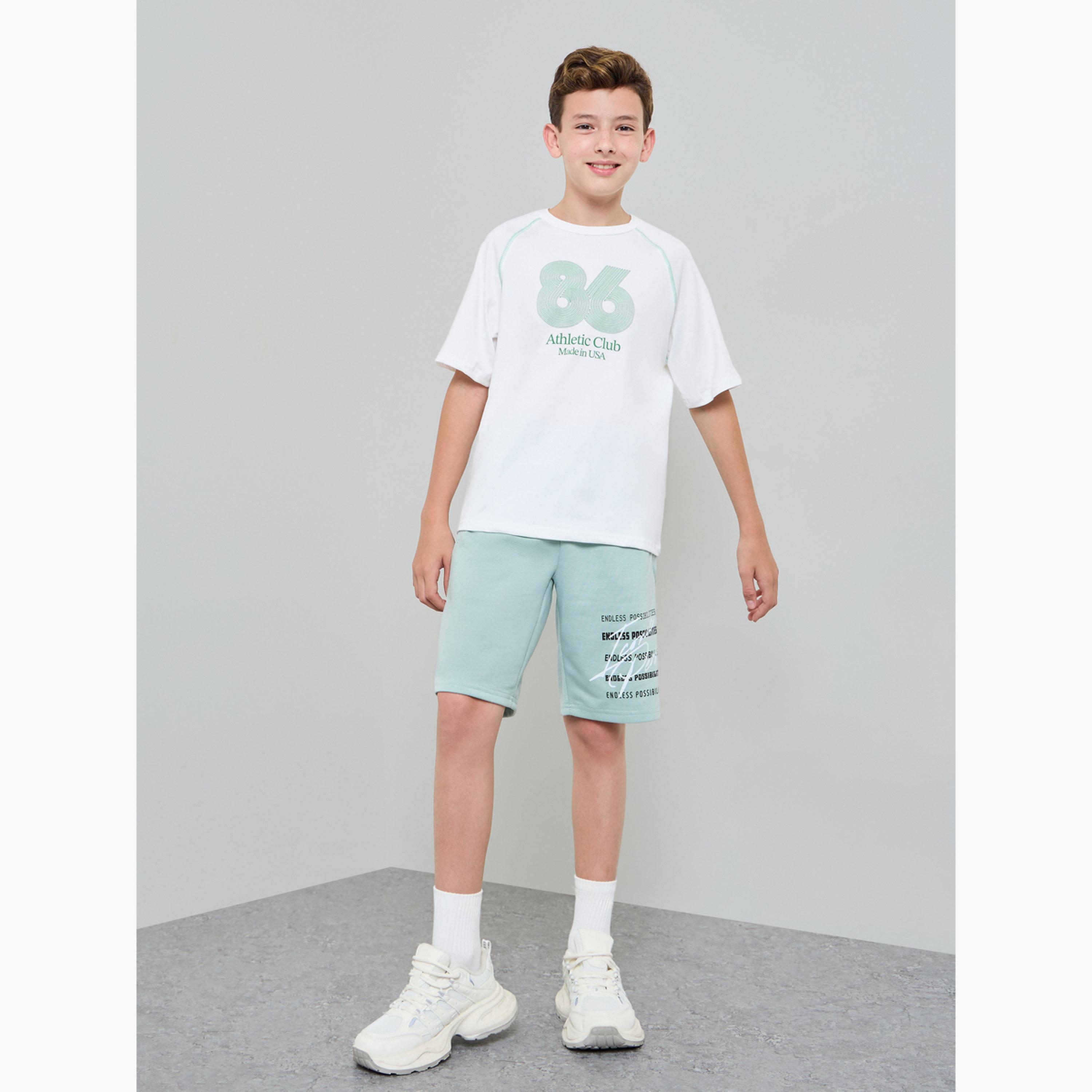 Styli Boys Printed Jersey T-Shirt with Raglan Sleeve-boys-clothing-tshirtsandpolos-image-2