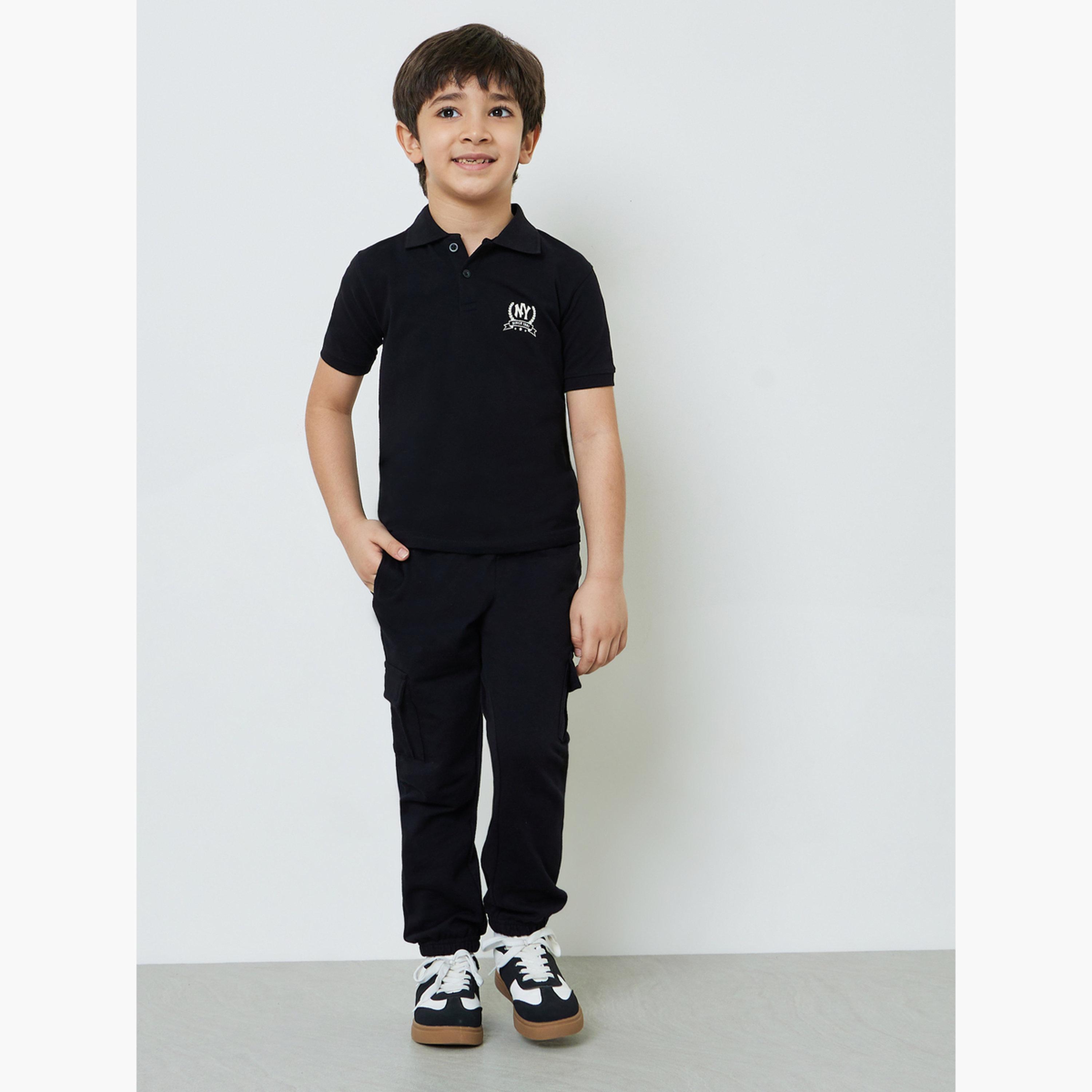 تيشيرت بولو قطن بقصة منتظمة للأولاد-boys-clothing-tshirtsandpolos-image-2