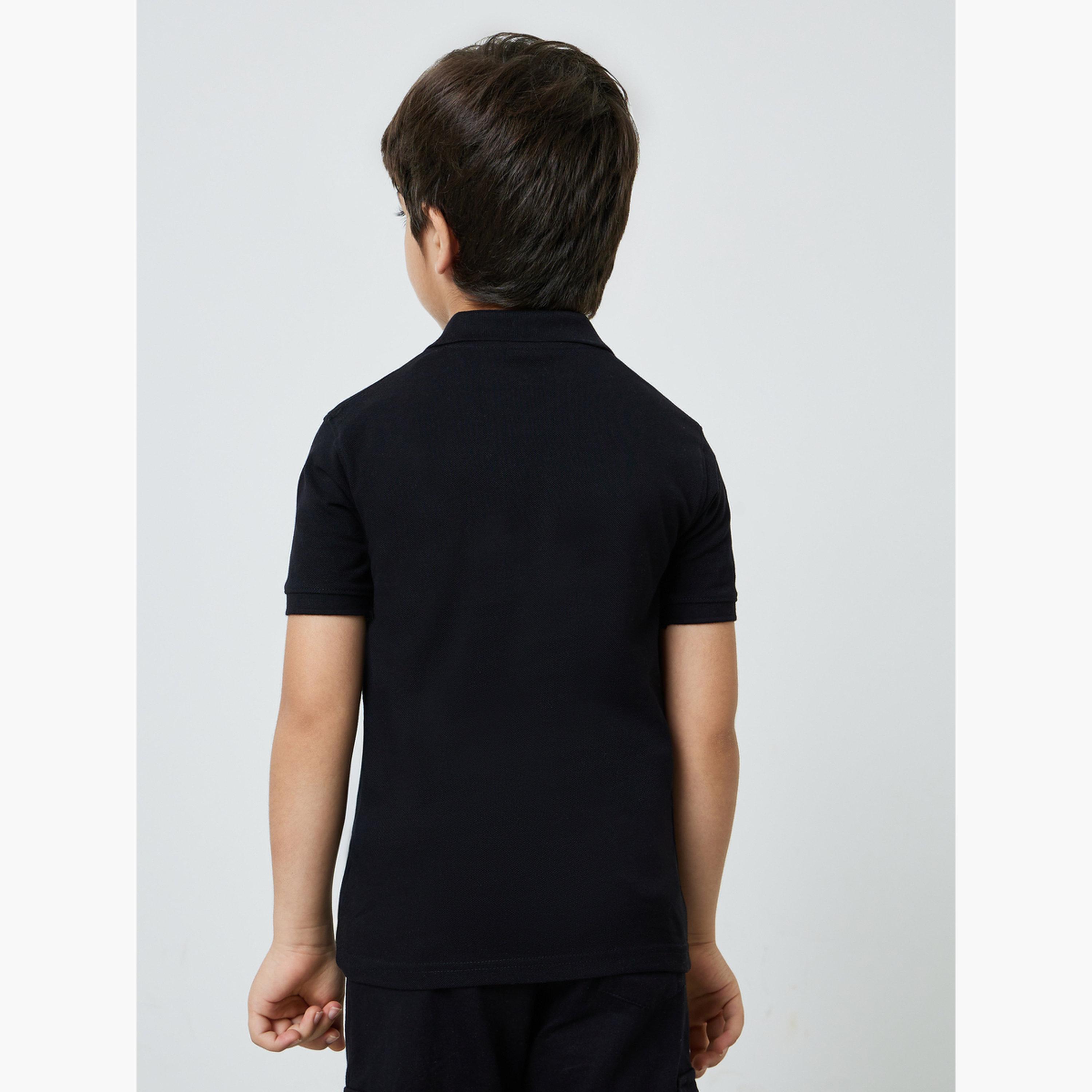 تيشيرت بولو قطن بقصة منتظمة للأولاد-boys-clothing-tshirtsandpolos-image-3