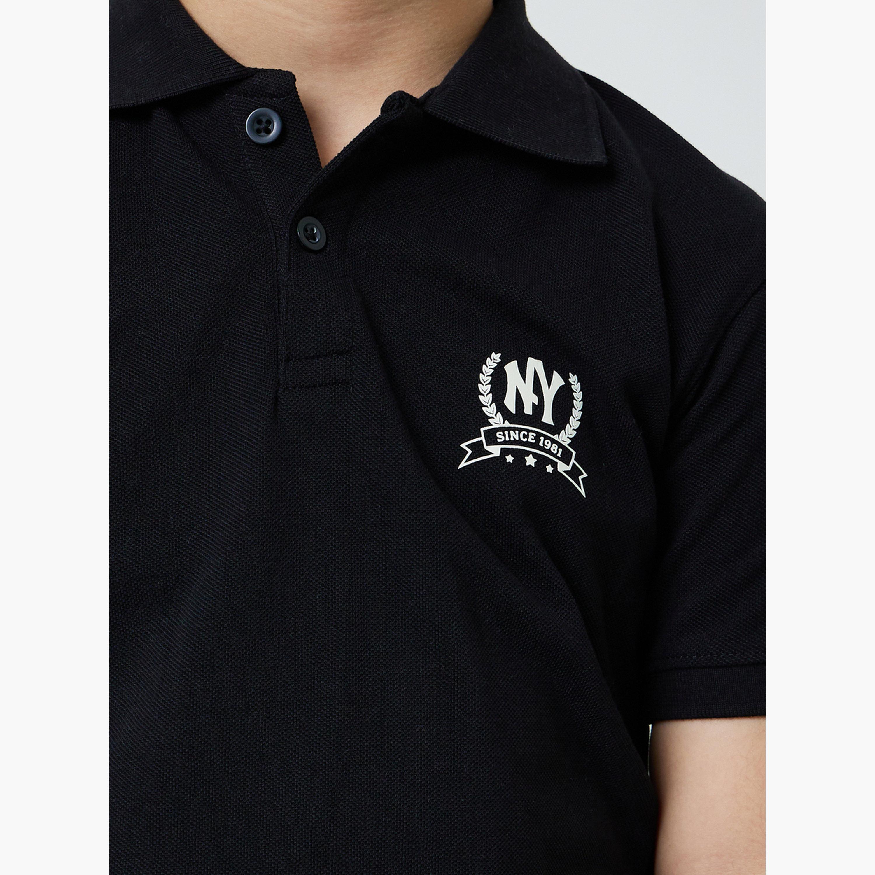 تيشيرت بولو قطن بقصة منتظمة للأولاد-boys-clothing-tshirtsandpolos-image-4