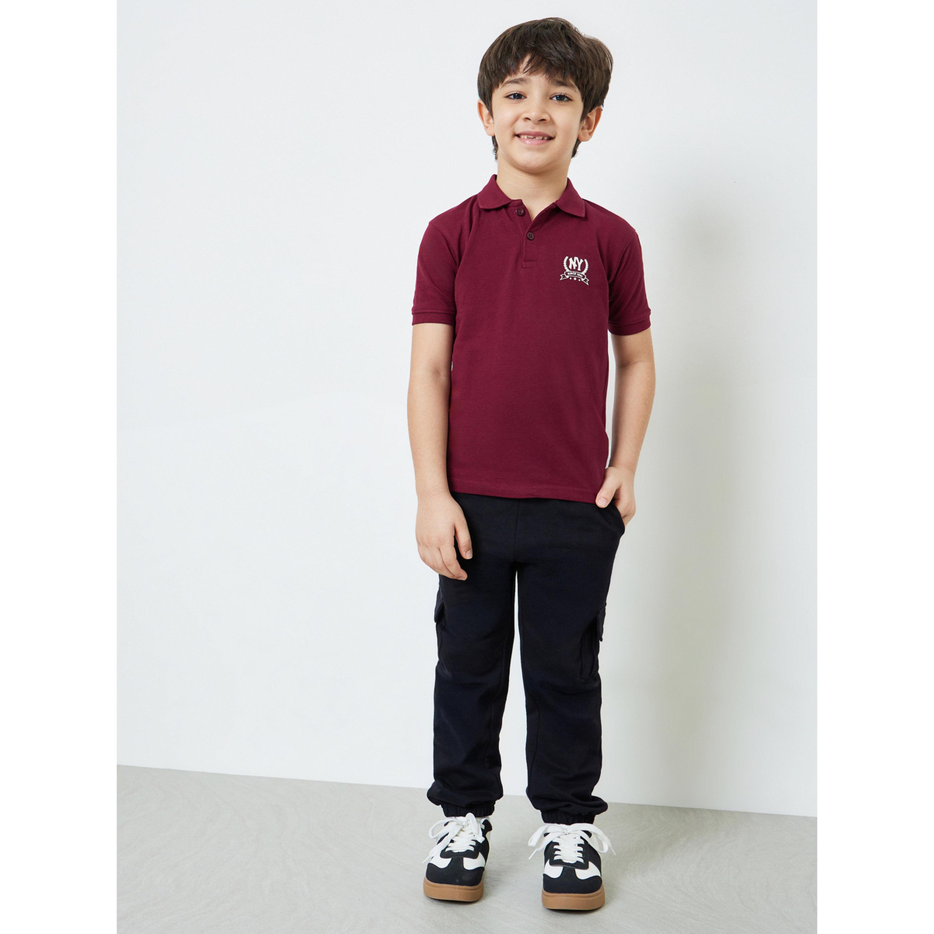 تيشيرت بولو قطن بقصة مستقيمة للأولاد-boys-clothing-tshirtsandpolos-image-2