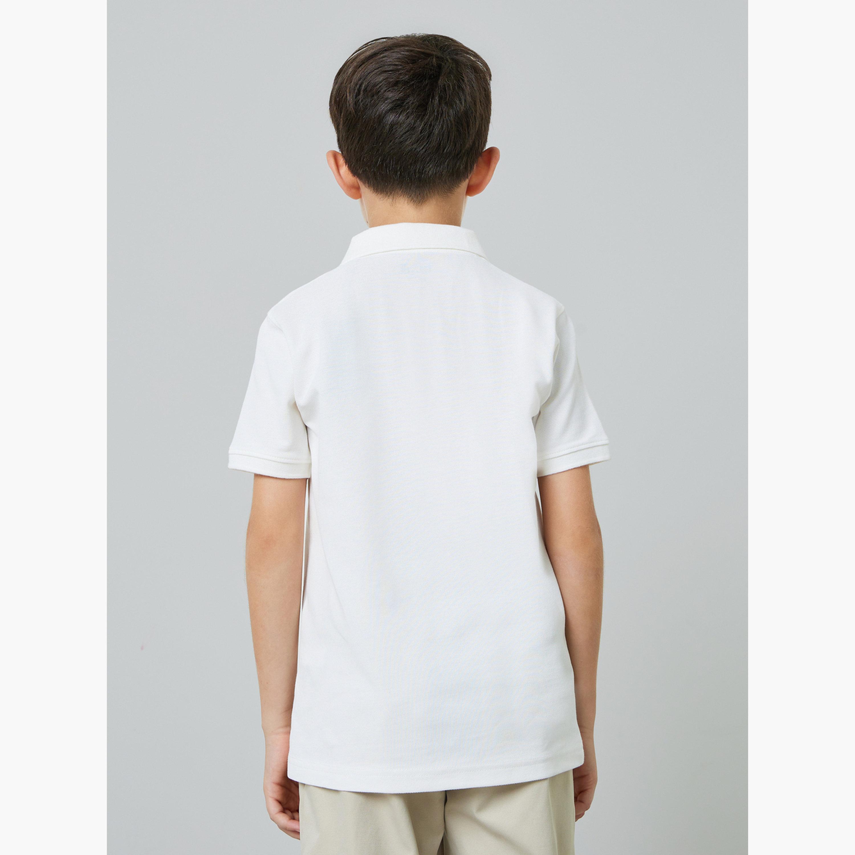 Styli Boys Off White Chest Print Knitted Regular Fit Polo T-Shirt-boys-clothing-tshirtsandpolos-image-3