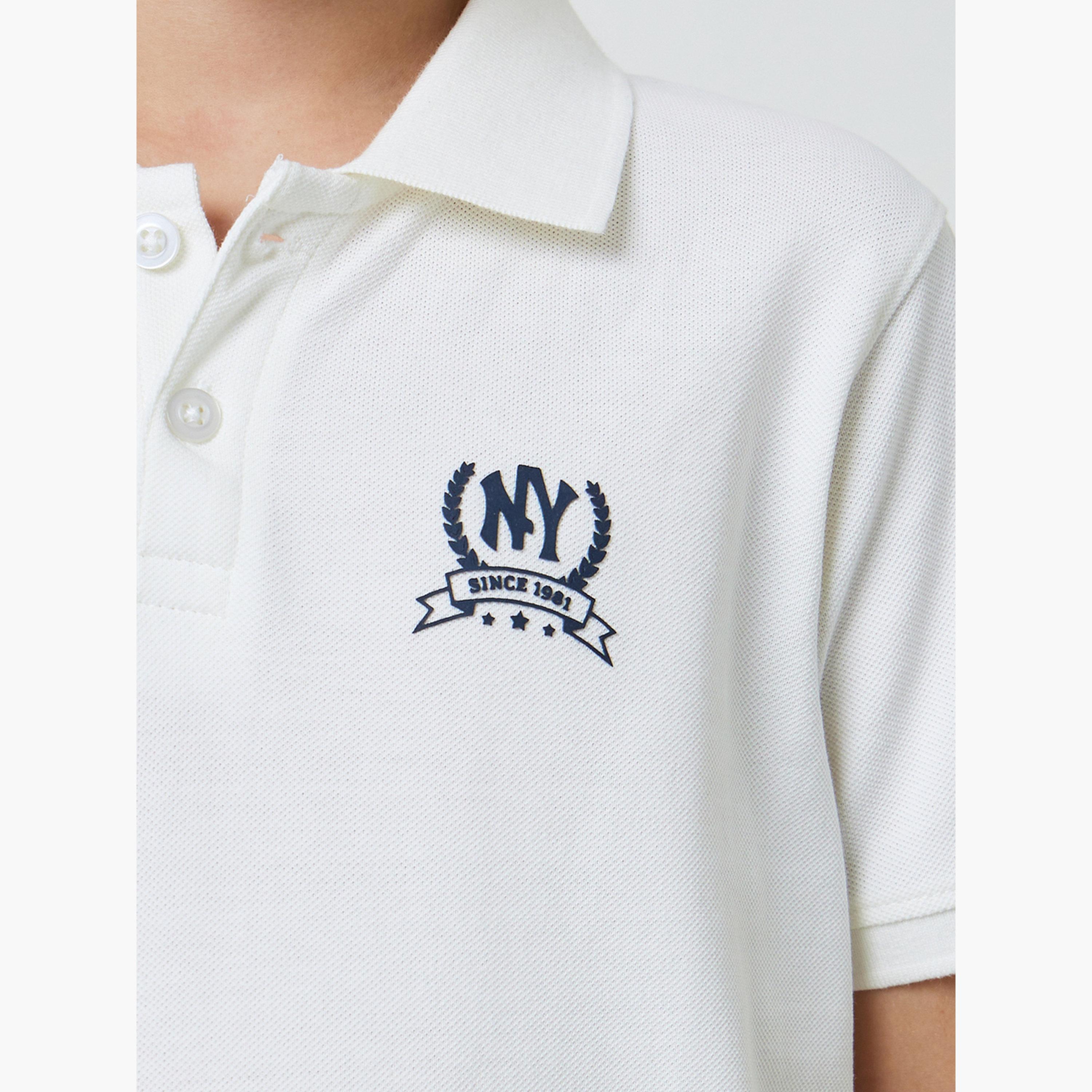 Styli Boys Off White Chest Print Knitted Regular Fit Polo T-Shirt-boys-clothing-tshirtsandpolos-image-4