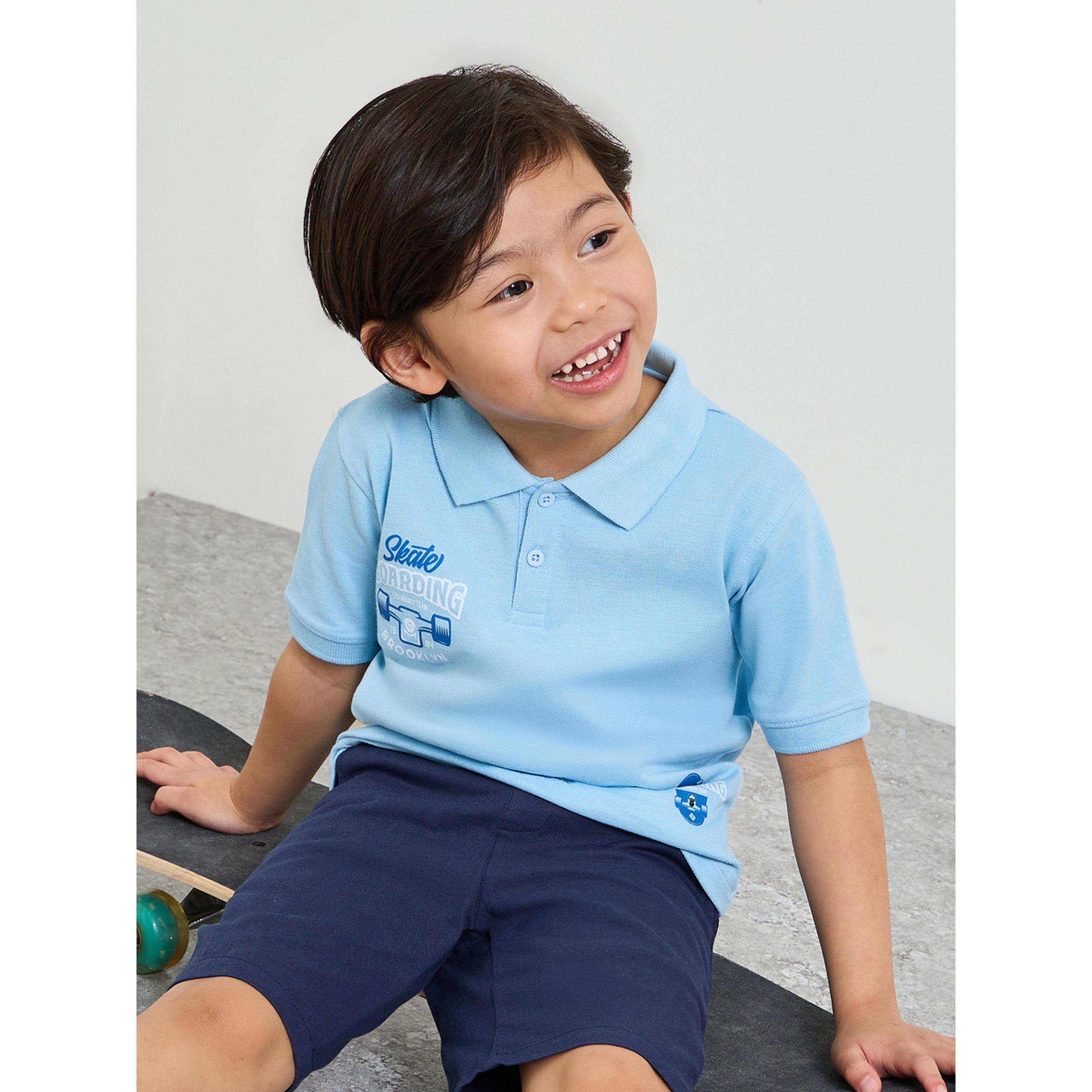 Styli Boys Blue Printed Polo Regular Fit T-Shirt-boys-clothing-tshirtsandpolos-image-3