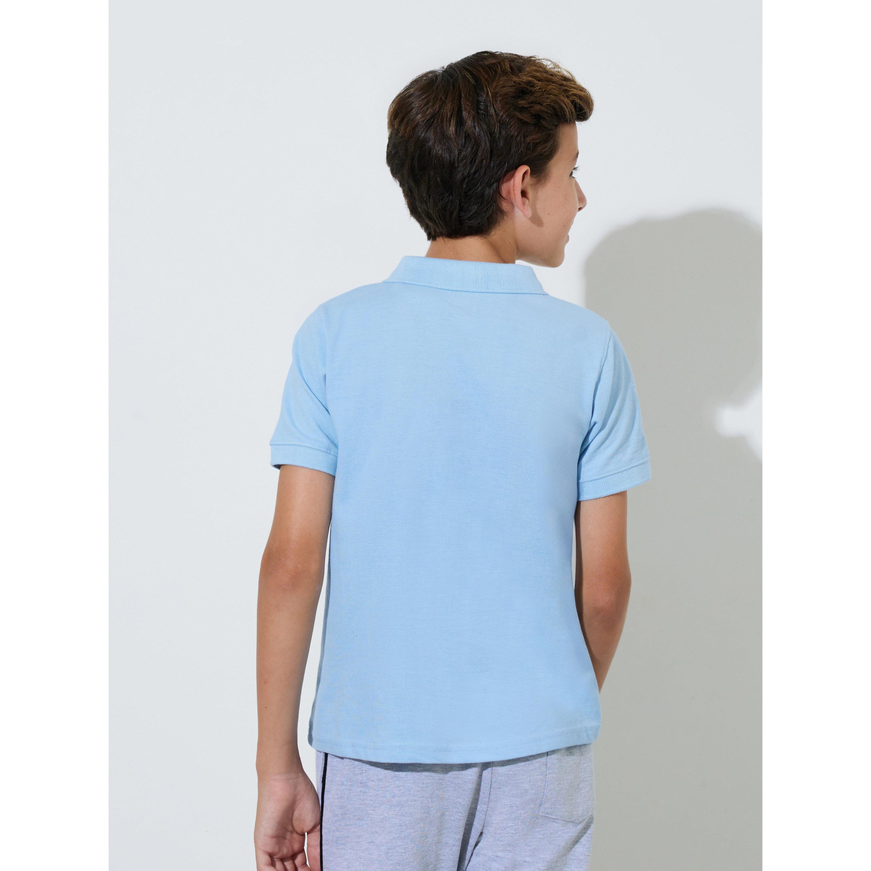 تيشيرت بولو سادة بتفاصيل رقعات بقصة عادية للأولاد-boys-clothing-tshirtsandpolos-image-3