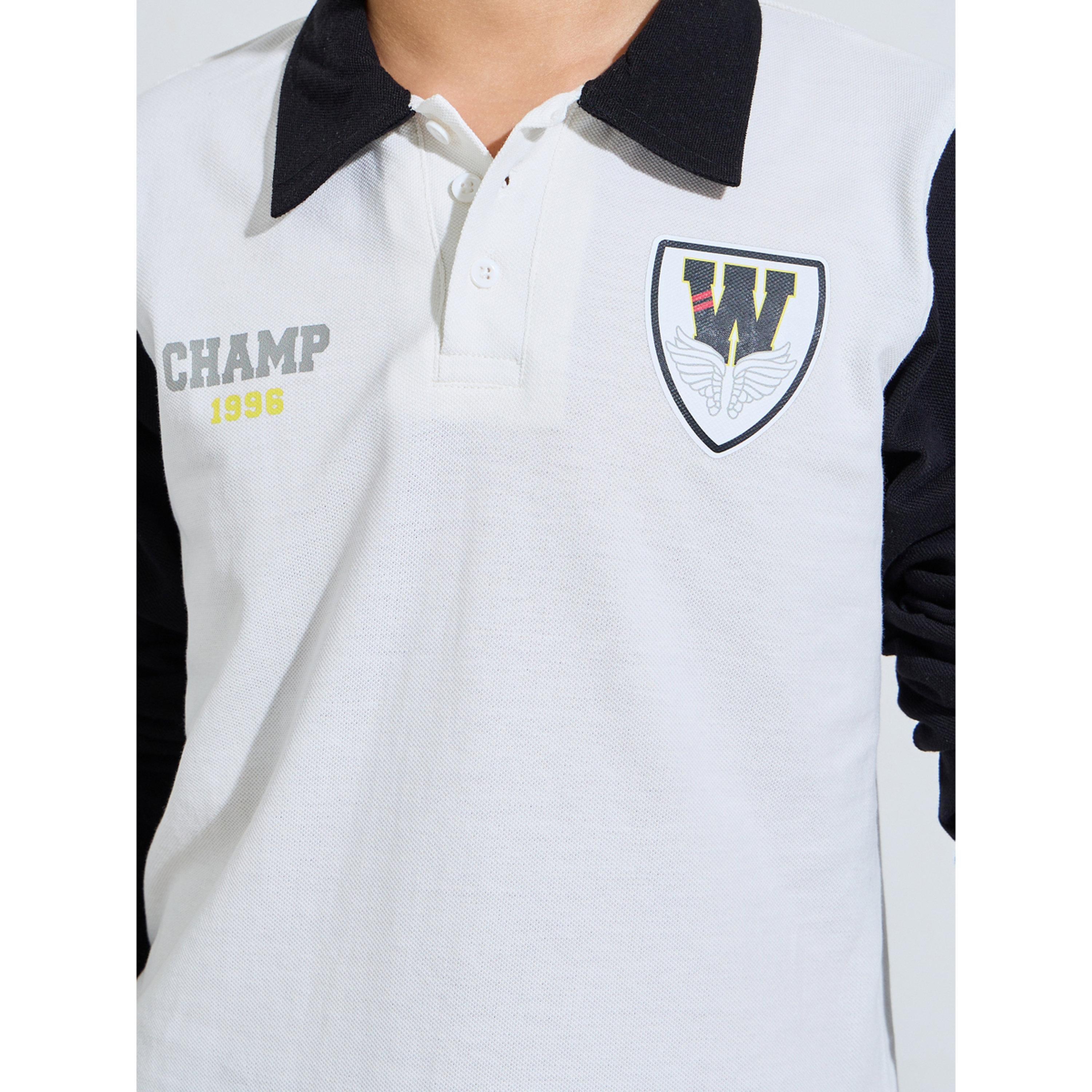 Styli Teen Boys Off-White Polo T-Shirt with Long Sleeves-boys-clothing-tshirtsandpolos-image-4