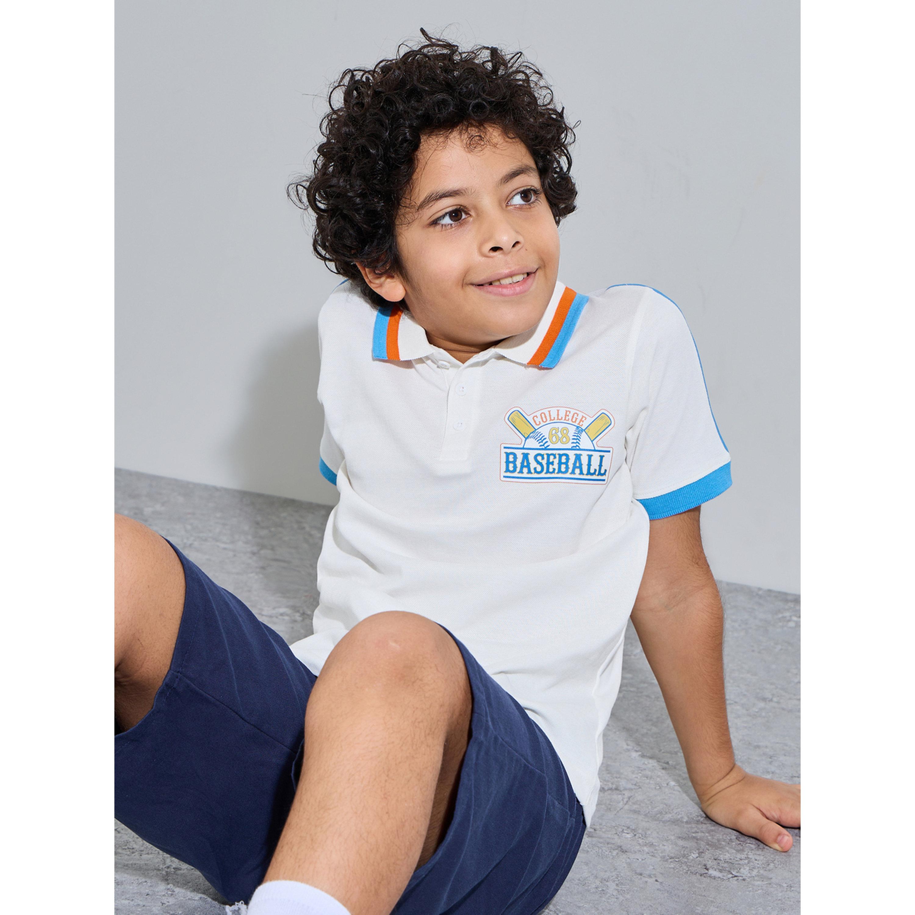 تيشيرت بولو بطبعة بيسبول للأولاد المراهقين-boys-clothing-tshirtsandpolos-image-3