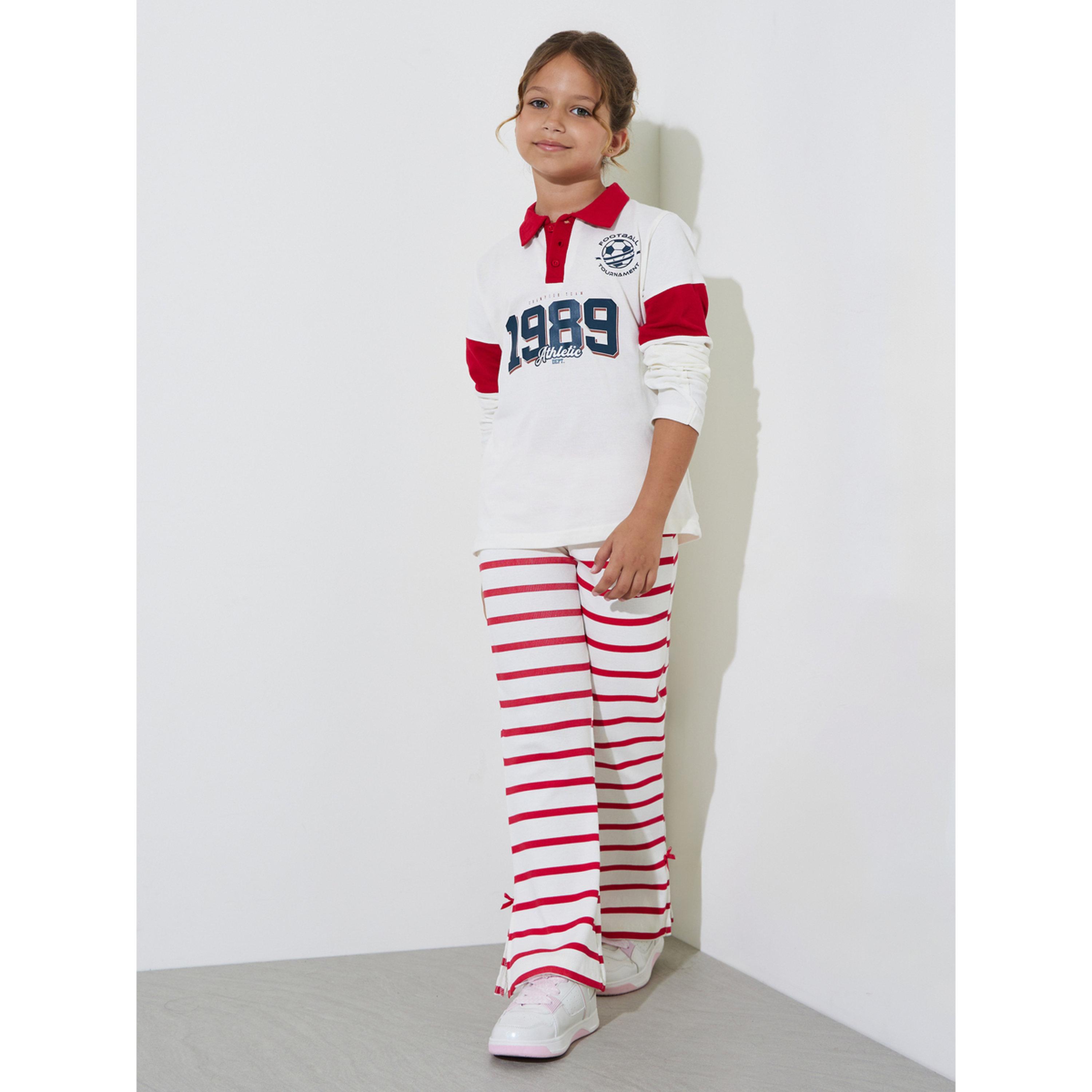 Styli Teen Girls Striped Ribbed Knit Flare Leggings with Side Bow Slits-girls-clothing-bottoms-leggings-image-2