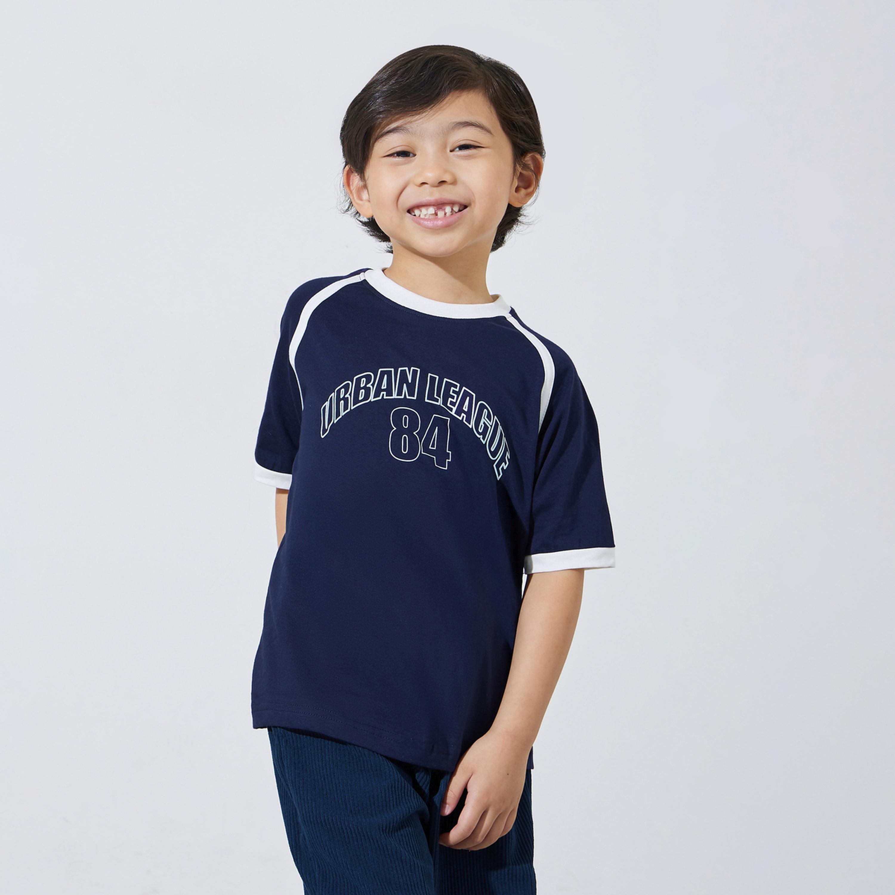 تيشيرت واسع بأكمام ريجلان وطبعة جرافيك-boys-clothing-tshirtsandpolos-image-1