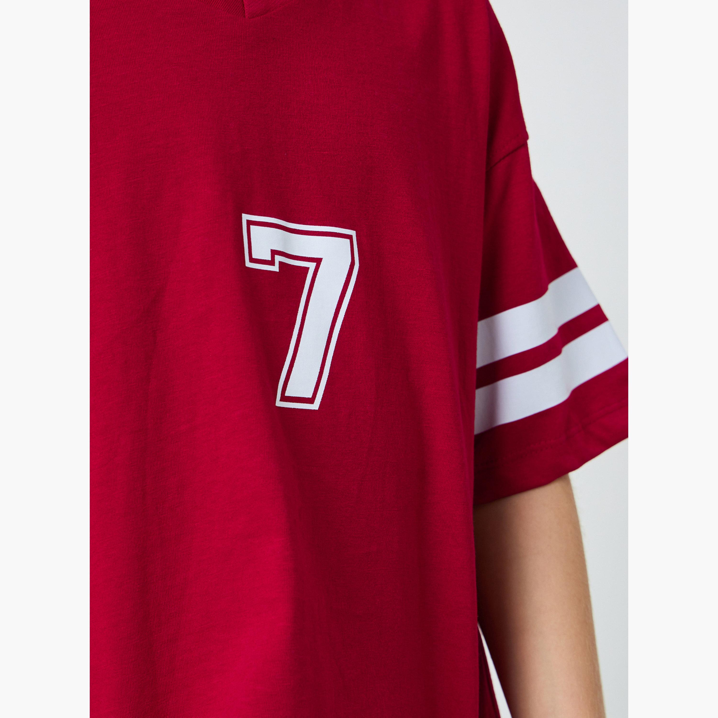 تيشيرت واسع بأكمام بشرائط جامعة للأولاد-boys-clothing-tshirtsandpolos-image-5