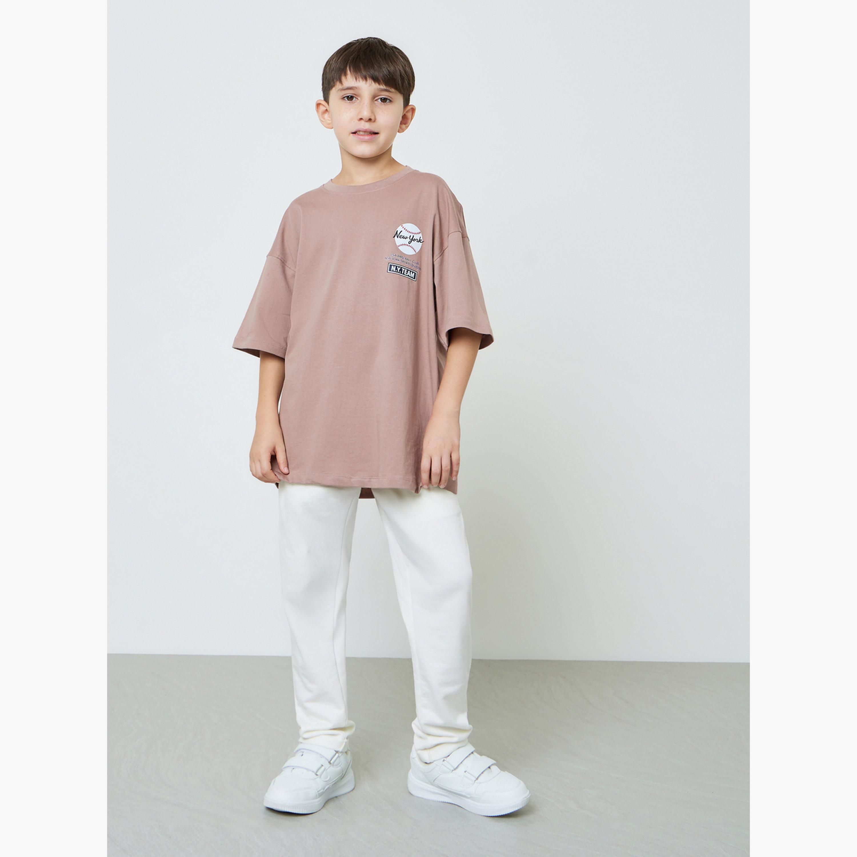 تيشيرت واسع بطبعات جرافيك للأولاد-boys-clothing-tshirtsandpolos-image-2