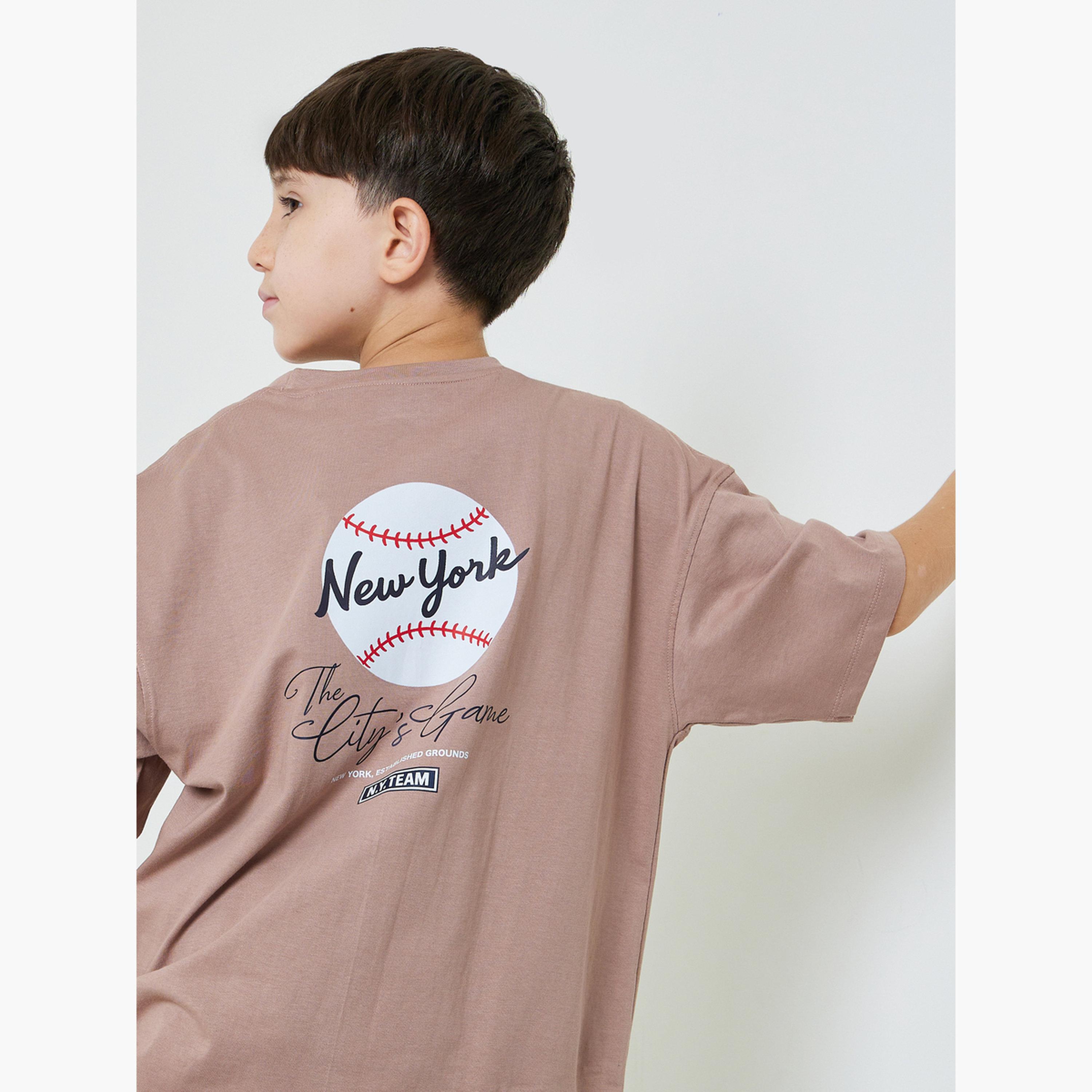 تيشيرت واسع بطبعات جرافيك للأولاد-boys-clothing-tshirtsandpolos-image-3