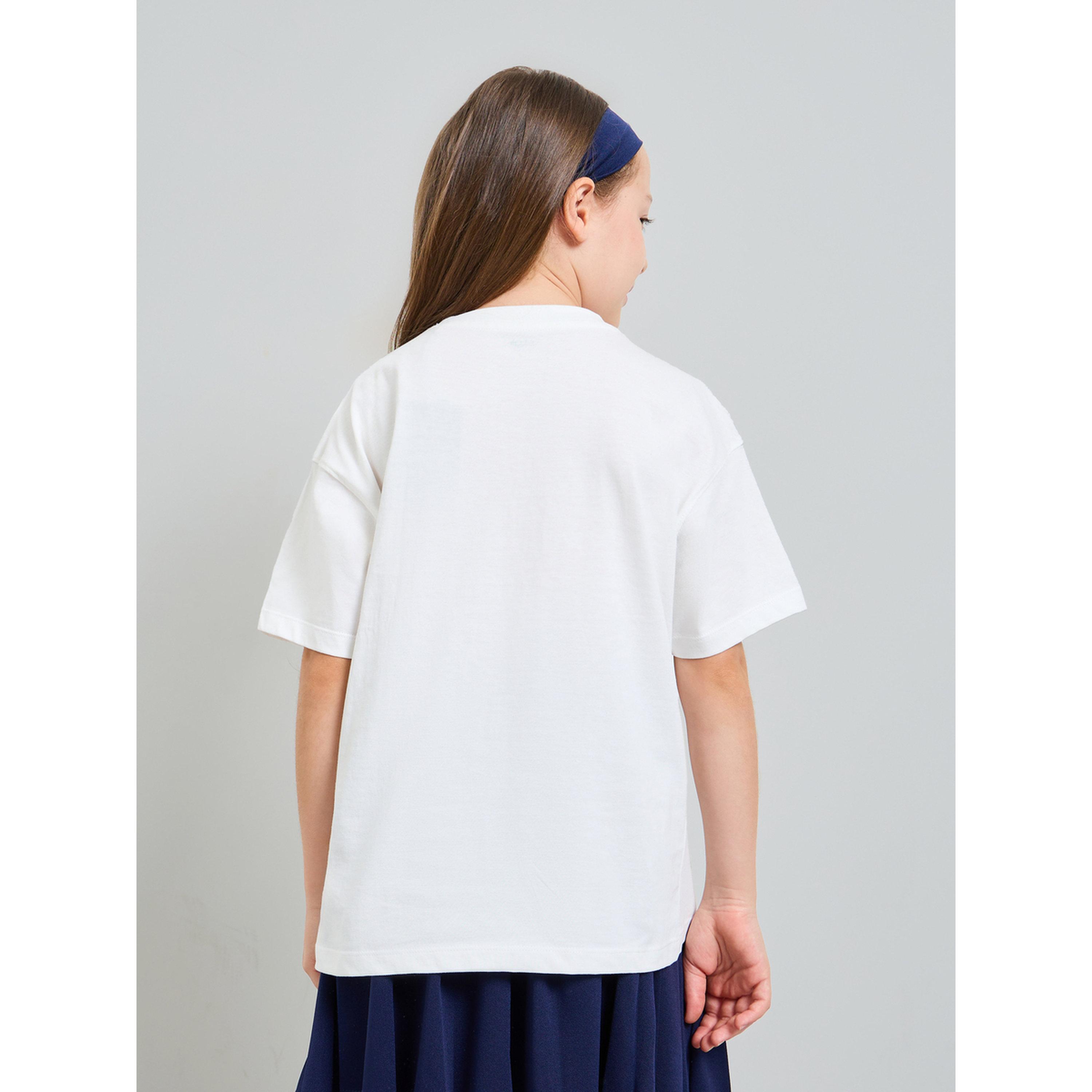 Styli Teen Girls White Graphic Print Cotton Oversized T-Shirt-girls-clothing-tshirts-image-3