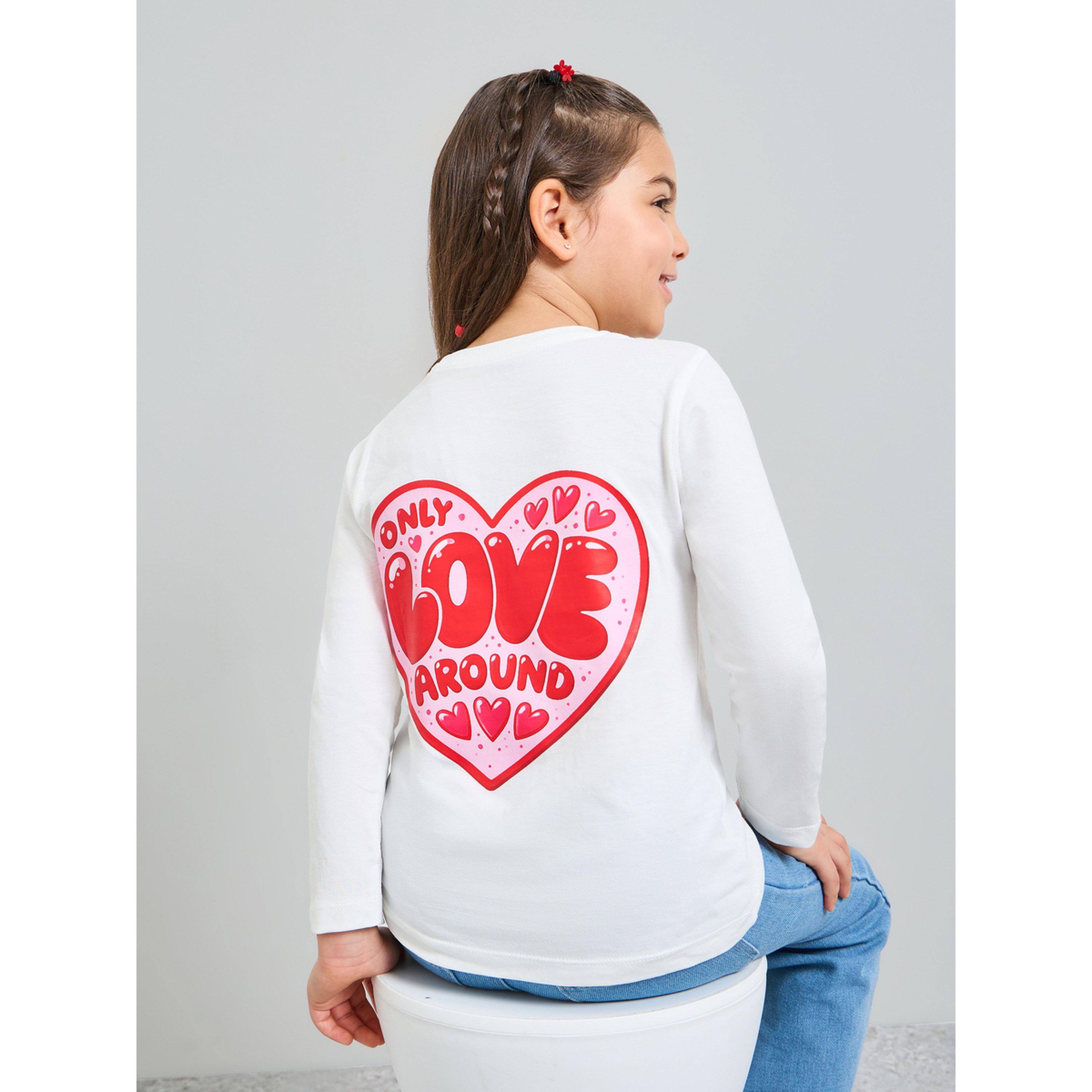 Styli Off White Graphic Print Long Sleeves Regular Fit T-Shirt-girls-clothing-tshirts-image-3