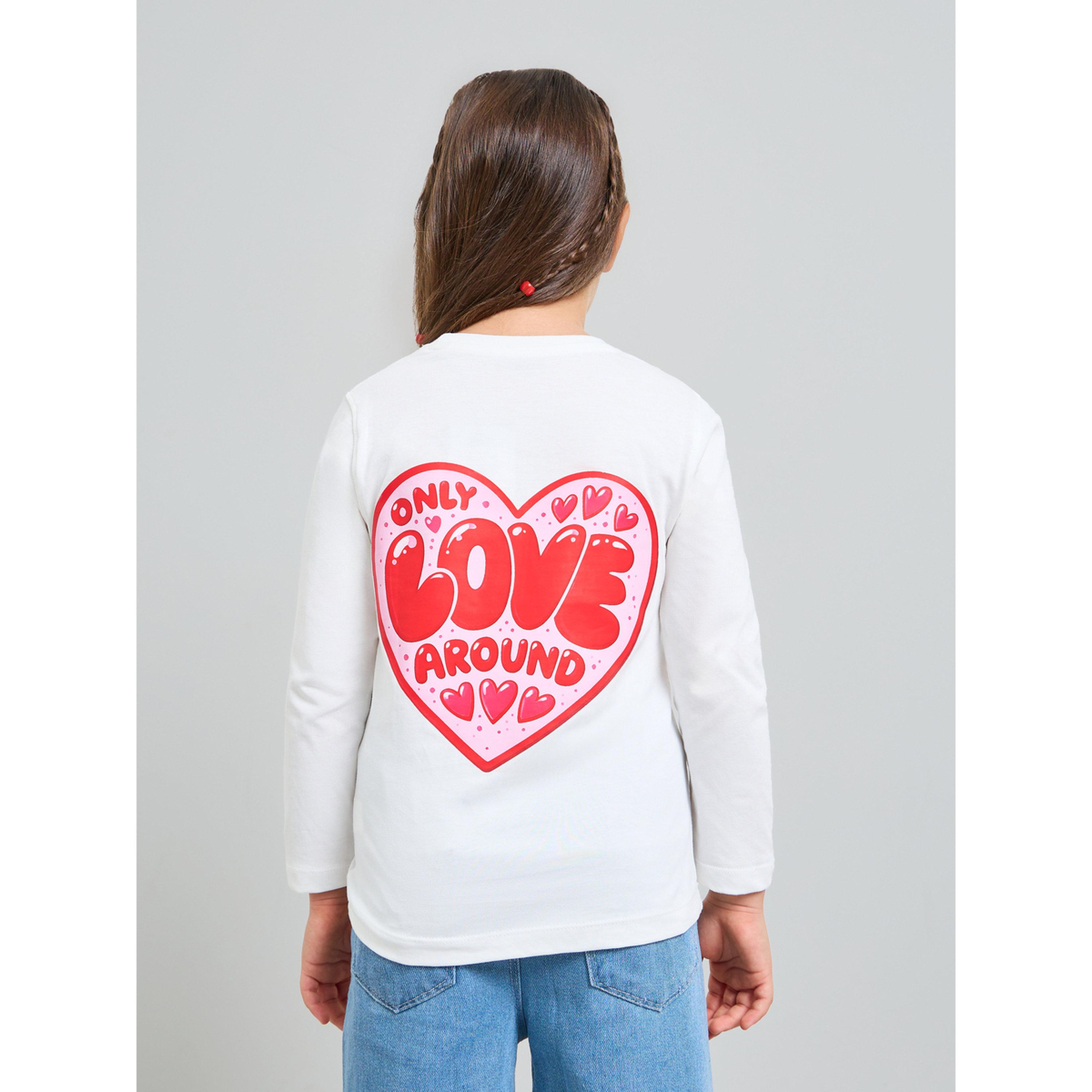 Styli Off White Graphic Print Long Sleeves Regular Fit T-Shirt-girls-clothing-tshirts-image-4