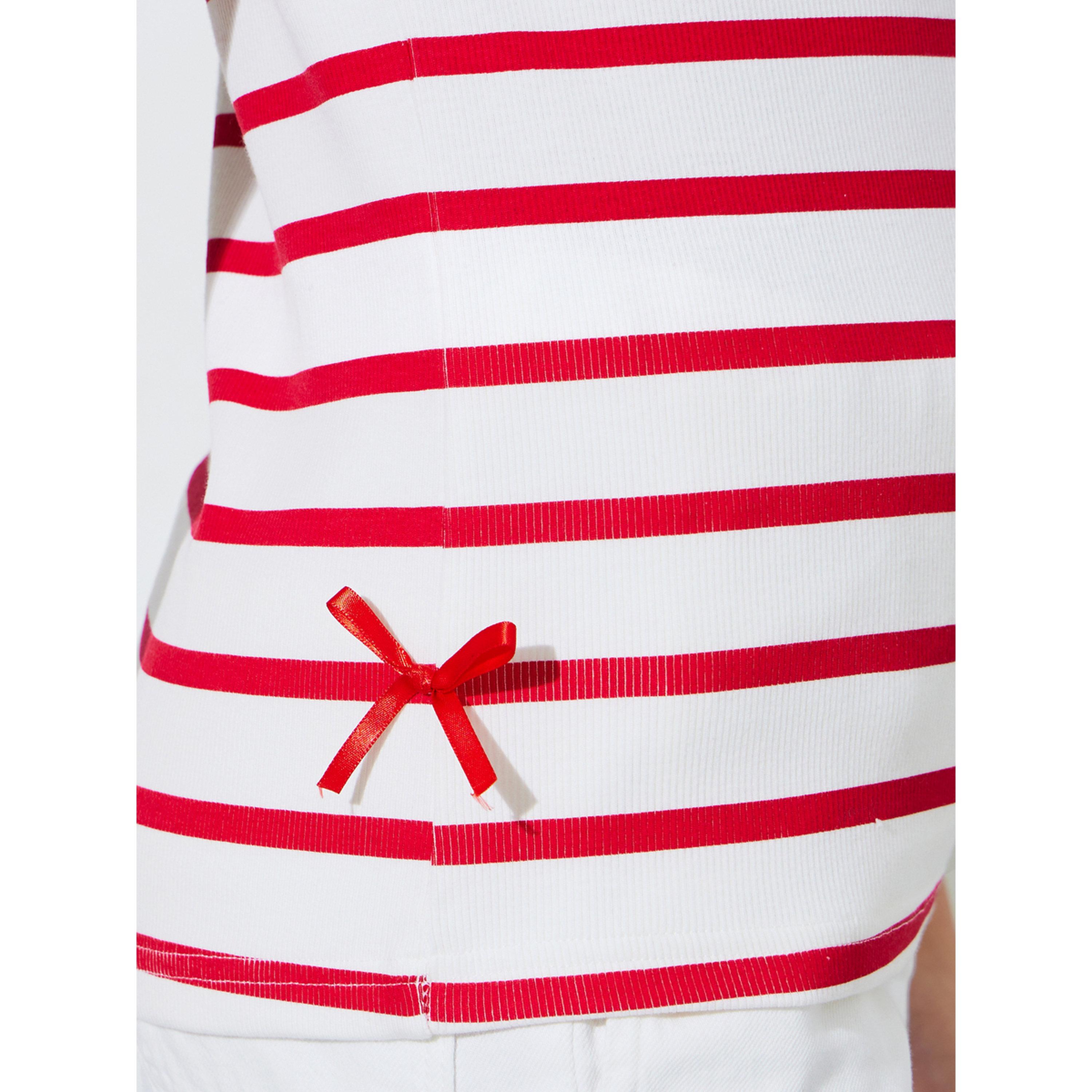 Styli Teen Girls Striped Bow Detail Sleeveless Top-girls-clothing-tshirts-image-4