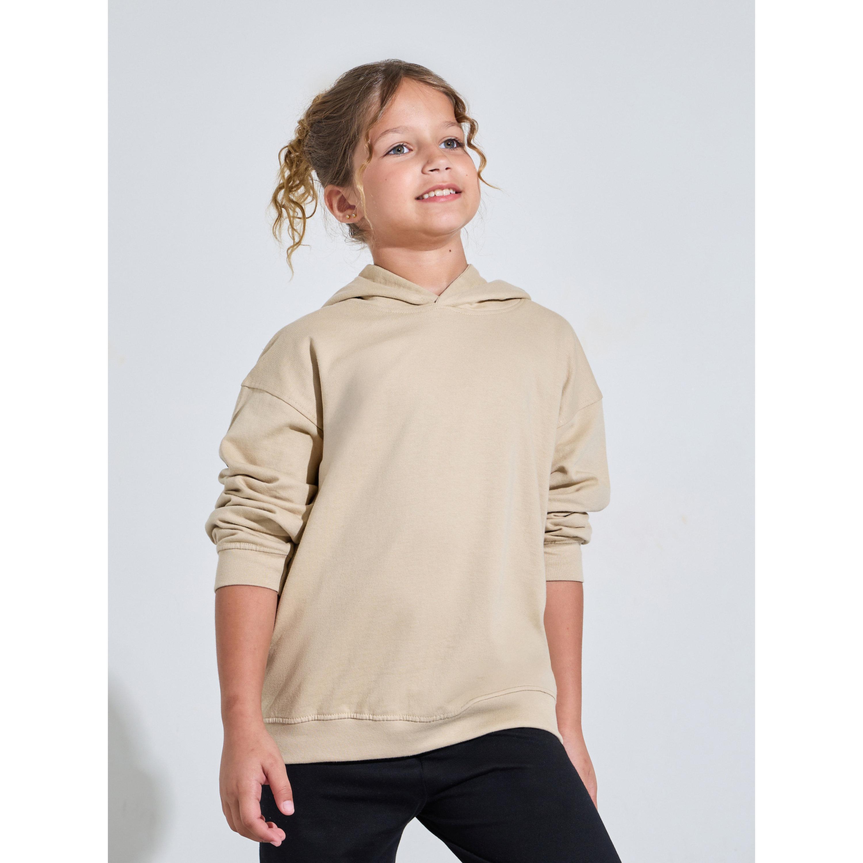 Styli Teen Girls Beige Back Print Oversized Hoodie-girls-clothing-sweatshirts-image-1