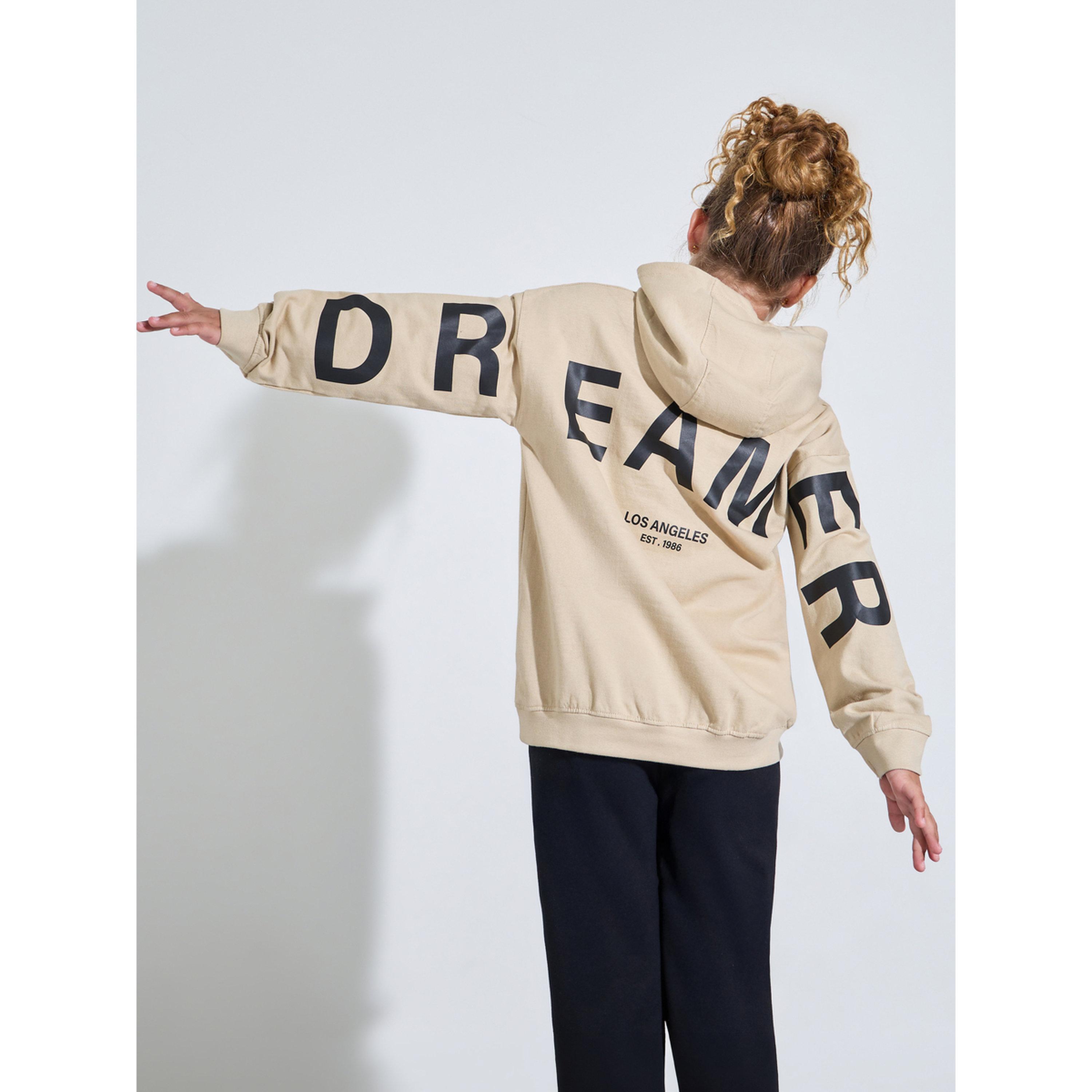 Styli Teen Girls Beige Back Print Oversized Hoodie-girls-clothing-sweatshirts-image-3