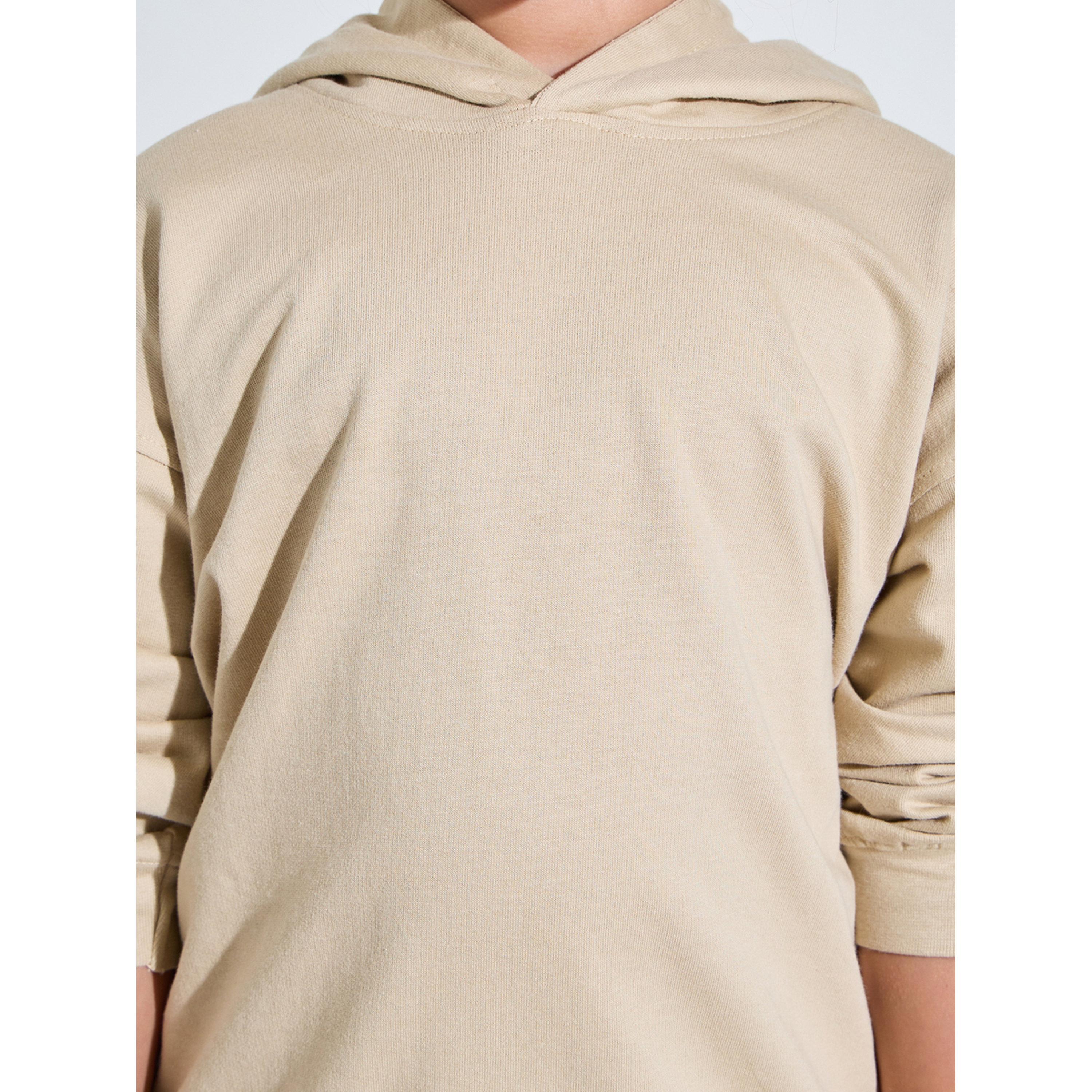 Styli Teen Girls Beige Back Print Oversized Hoodie-girls-clothing-sweatshirts-image-5