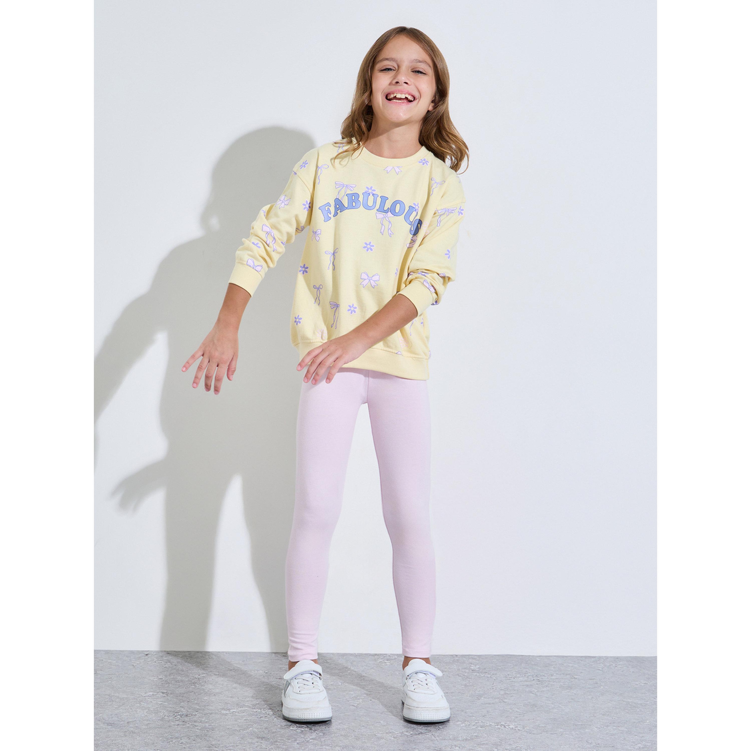 Styli Girls Yellow Graphic Print Oversized Sweatshirt-girls-clothing-sweatshirts-image-2