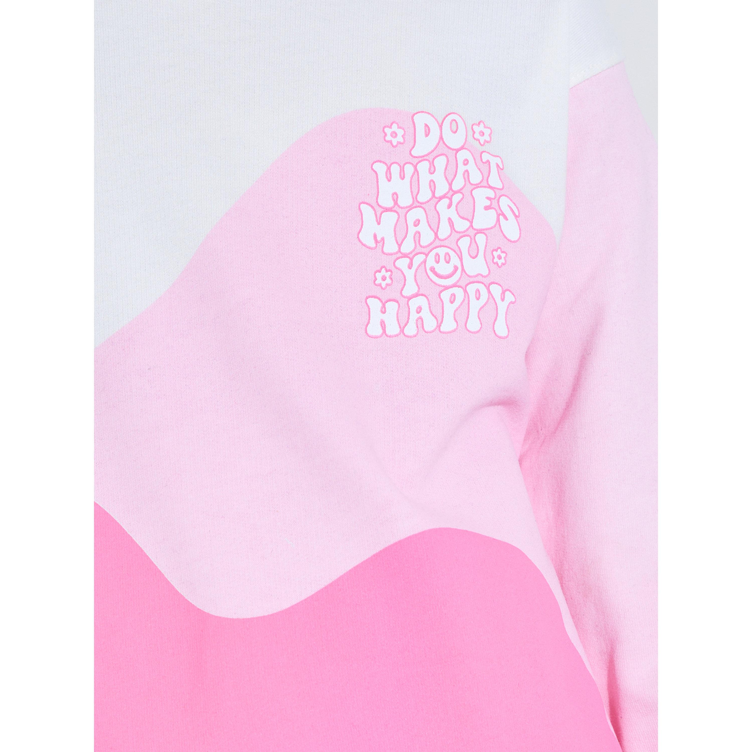 سويت شيرت واسع بنمط كتل الألوان وطبعة جرافيك للبنات-girls-clothing-sweatshirts-image-5