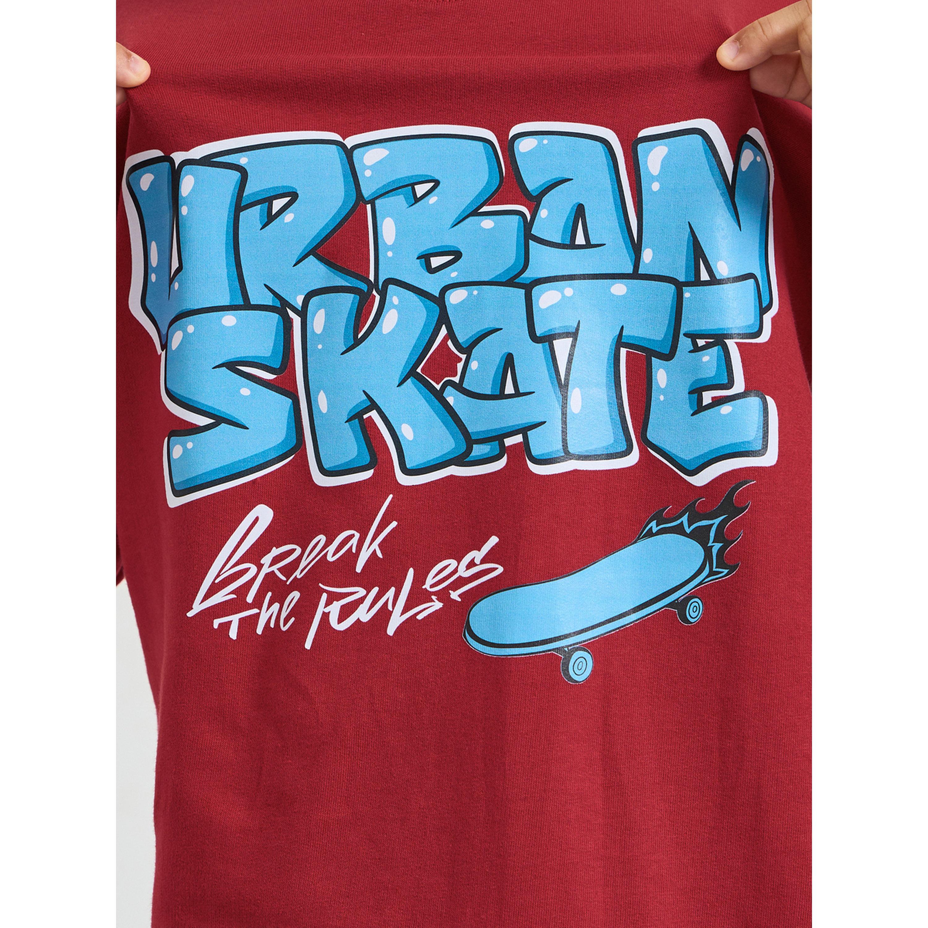 Styli Teen Boys Red Oversized Graphic Sweatshirt-boys-clothing-sweatshirts-image-5