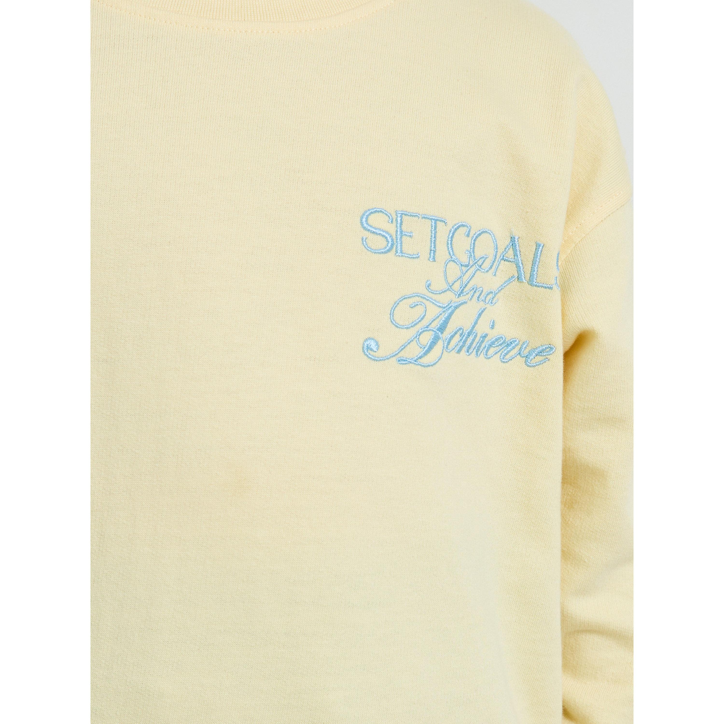 Styli Boys Yellow Embroidered Oversized Sweatshirt-boys-clothing-sweatshirts-image-4