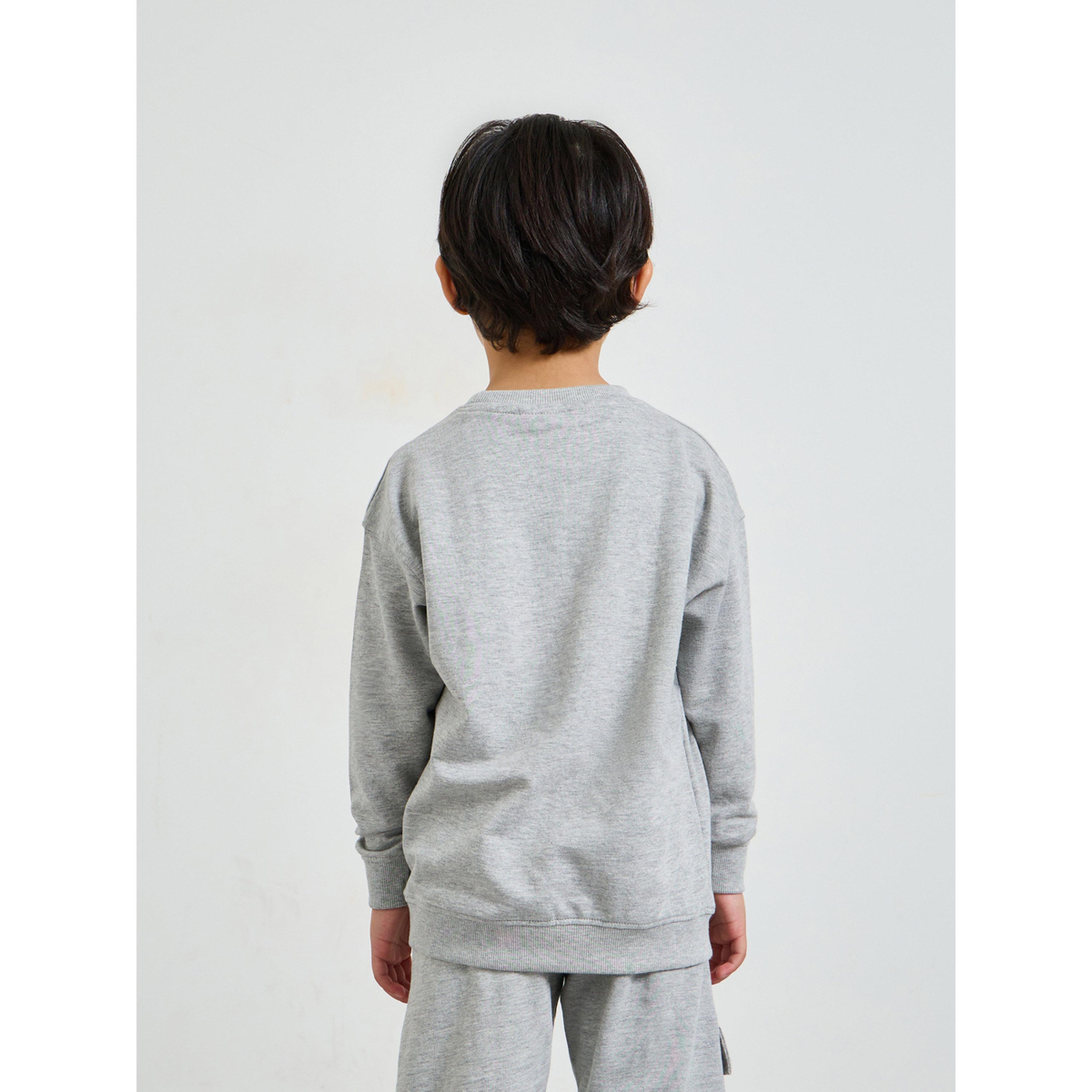 Styli Boys Grey Graphic Print Oversized Sweatshirt-boys-clothing-sweatshirts-image-3
