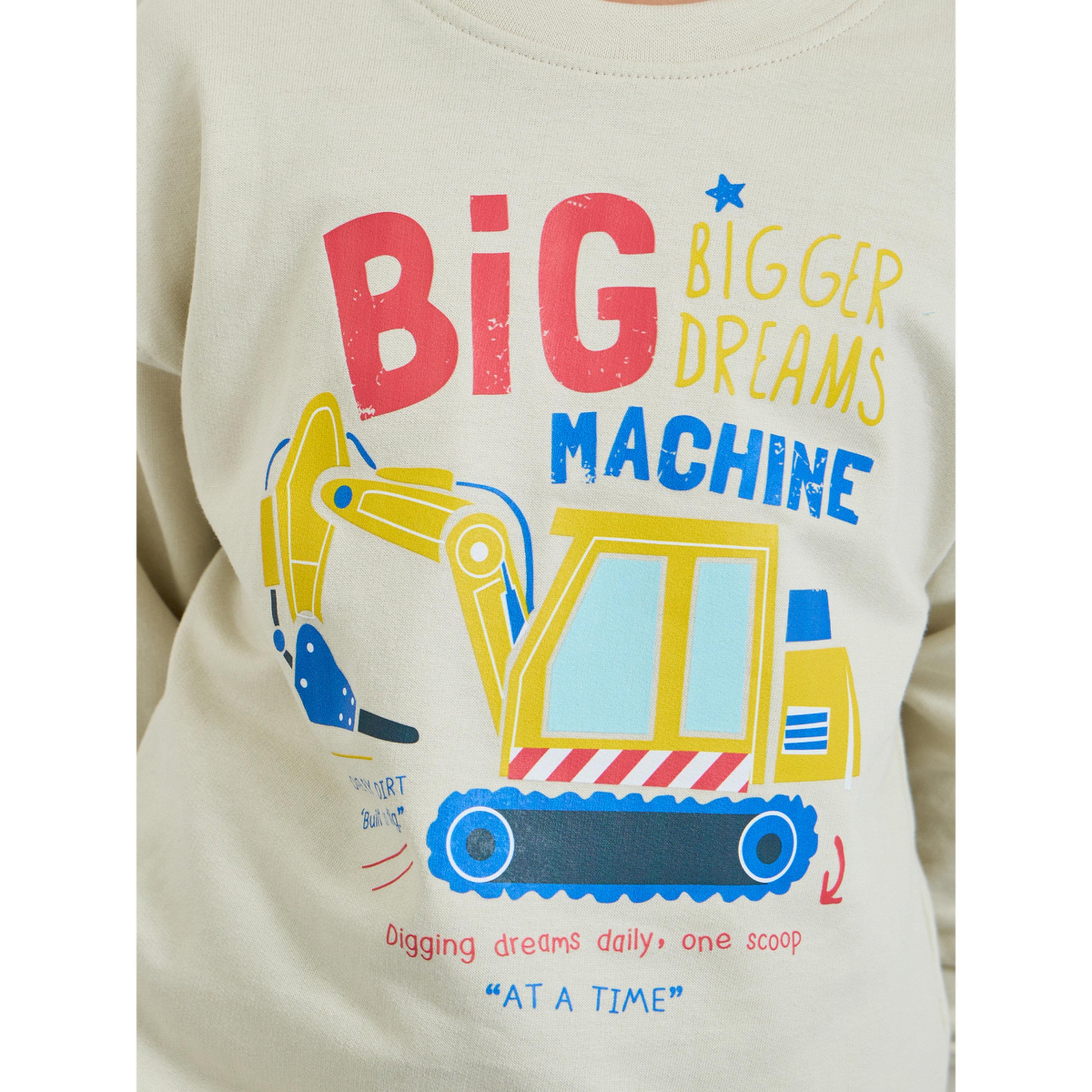 Styli Boys Beige Graphic Print Oversized Sweatshirt-boys-clothing-sweatshirts-image-4