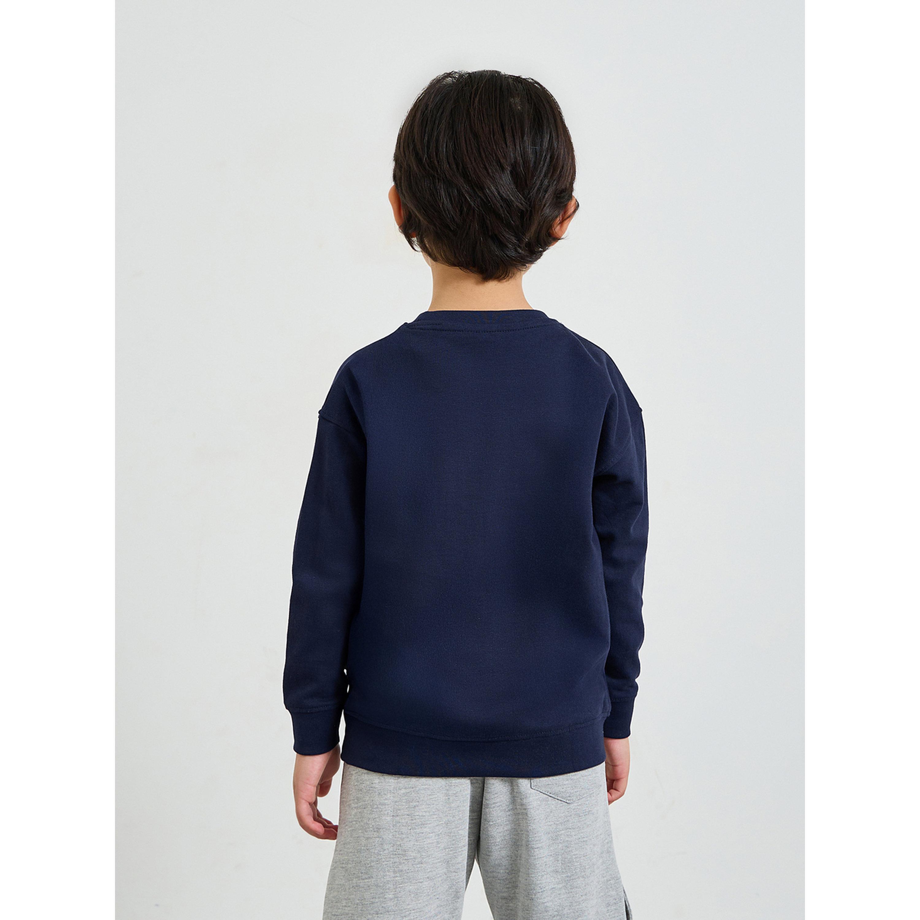 Styli Boys Navy Blue Graphic Print Oversized Sweatshirt-boys-clothing-sweatshirts-image-3
