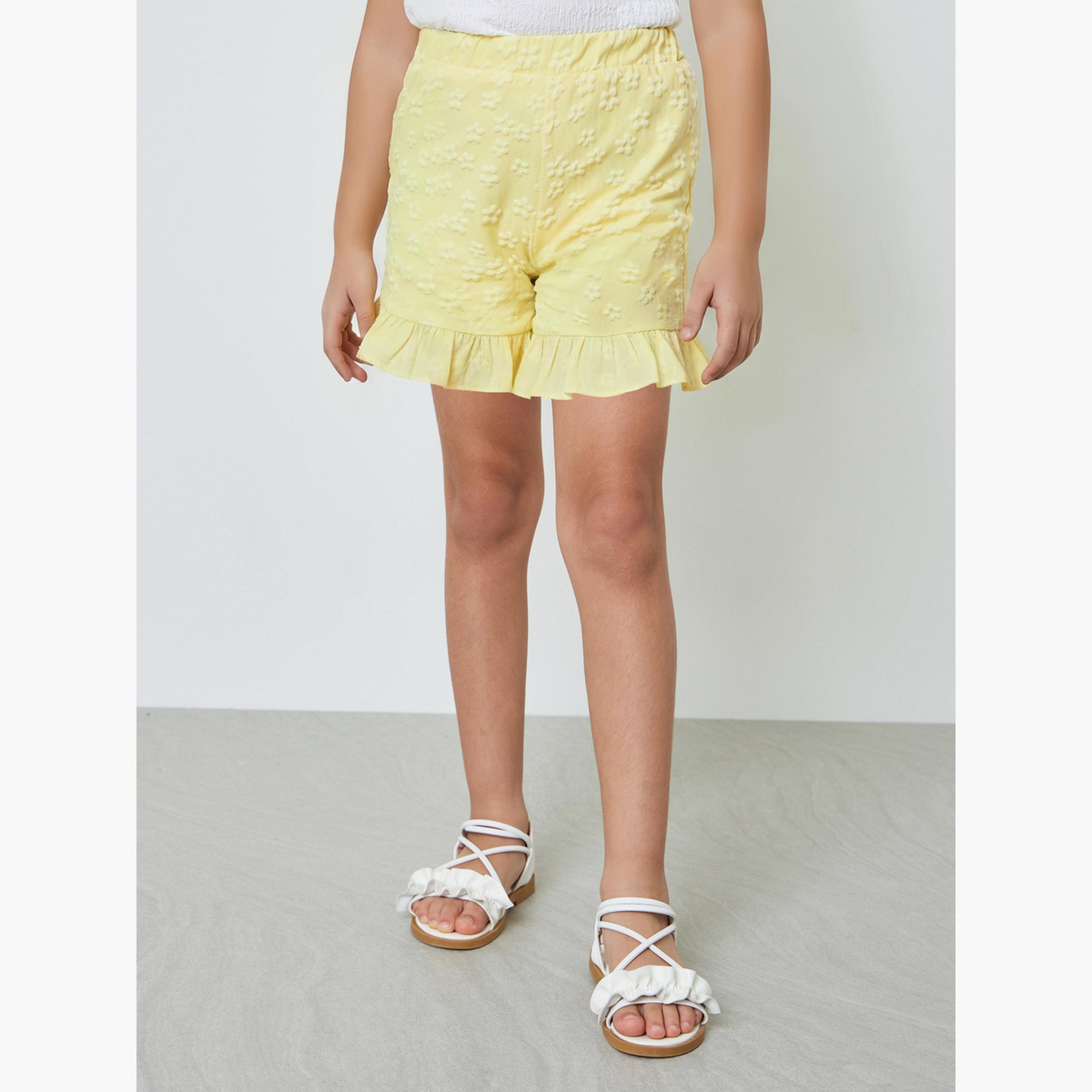 مجموعة من شورت وبلوزة بلا أكمام بتفاصيل زهور للبنات-girls-clothing-setsandcoords-image-5