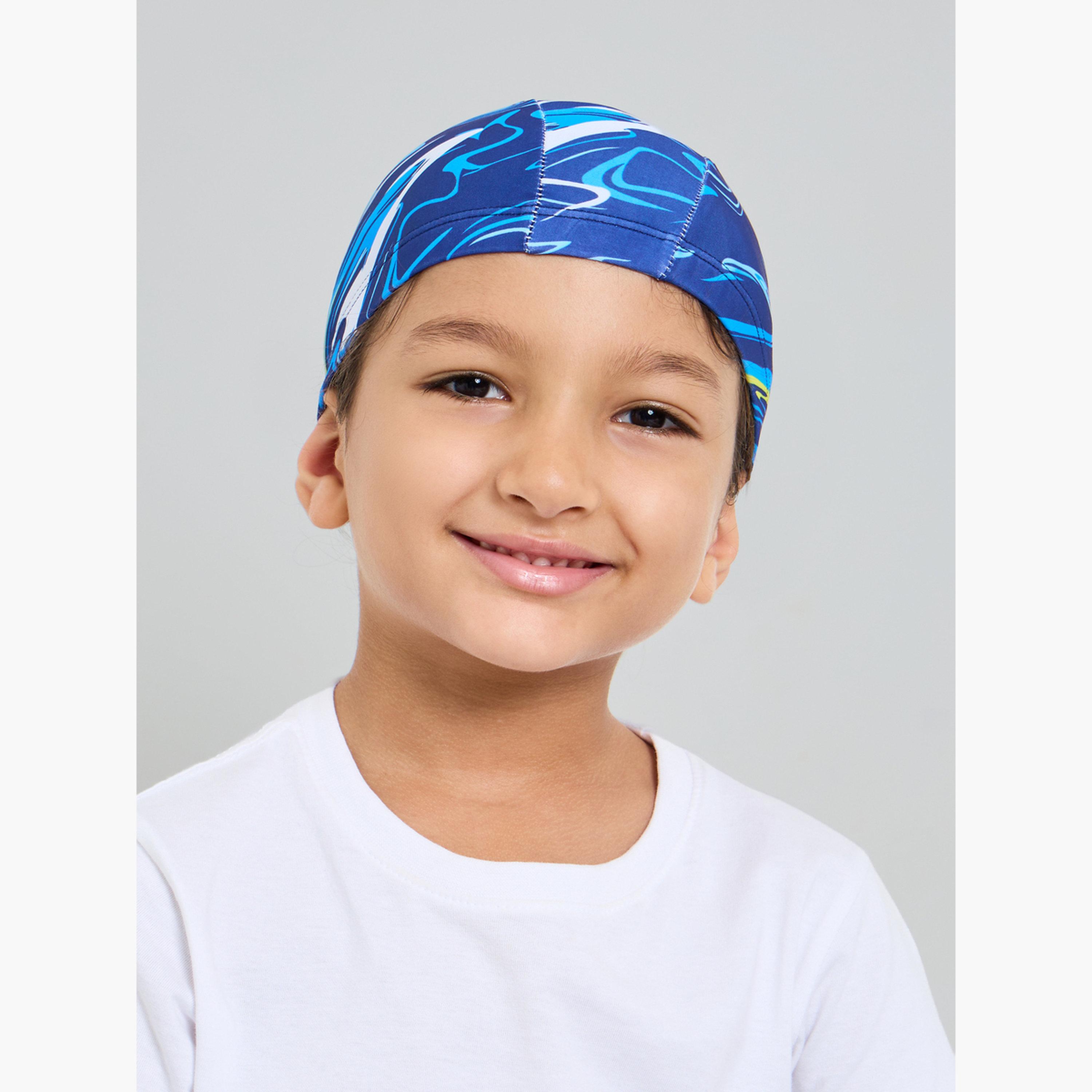 شورت سباحة مطبوع بشريط جانبي للأولاد مع كاب-boys-clothing-swimwear-image-3