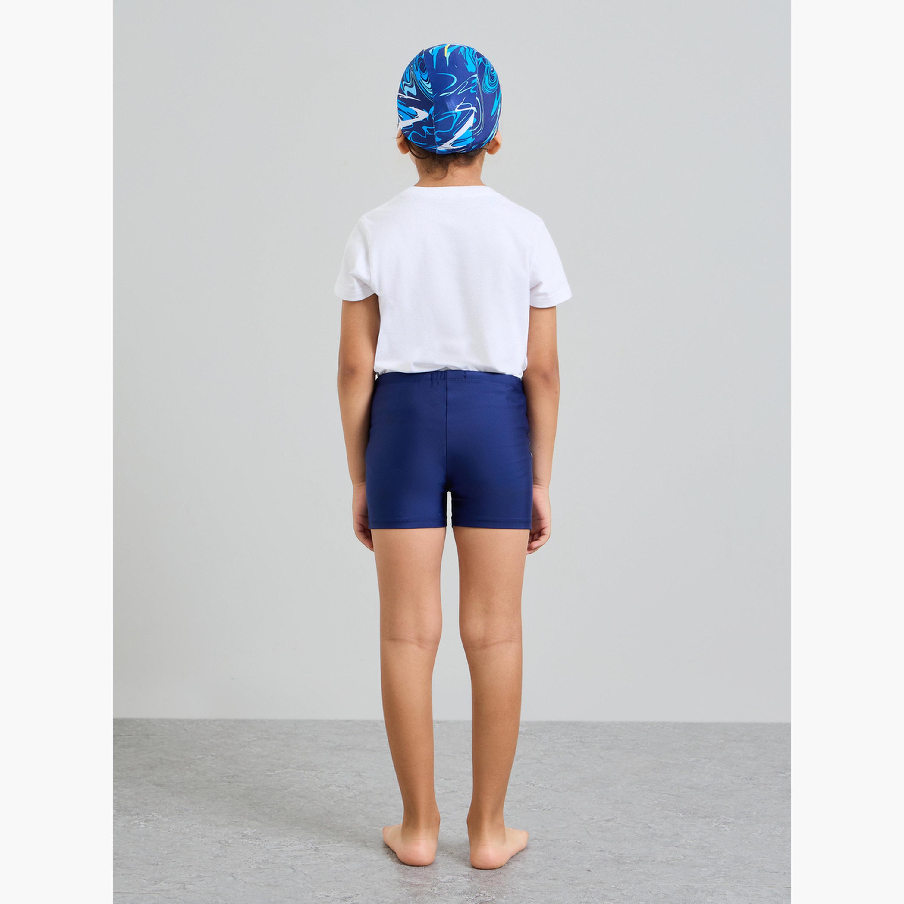 شورت سباحة مطبوع بشريط جانبي للأولاد مع كاب-boys-clothing-swimwear-image-6