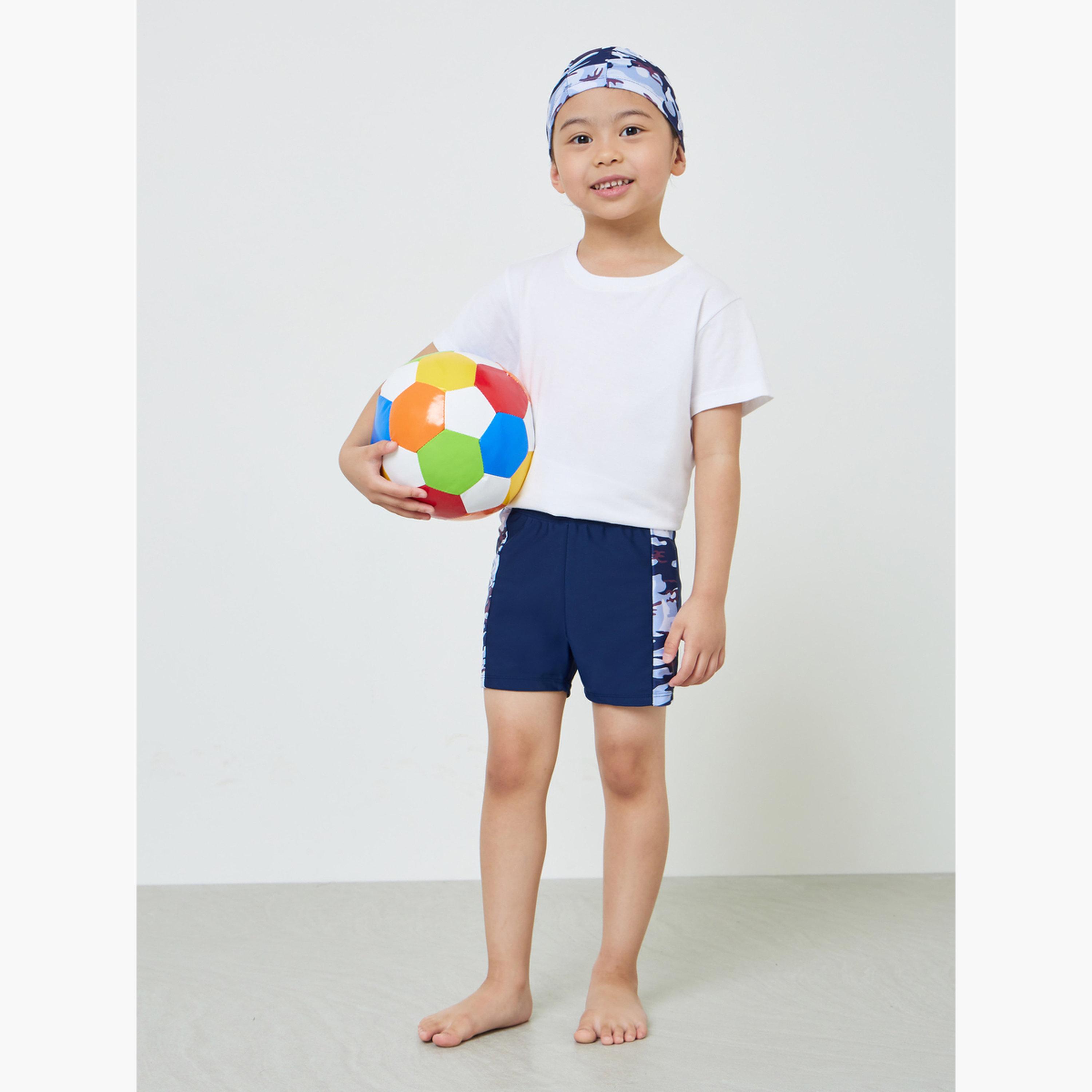 مجموعة من قبعة وشورت سباحة مطبوع للأولاد-boys-clothing-swimwear-image-2