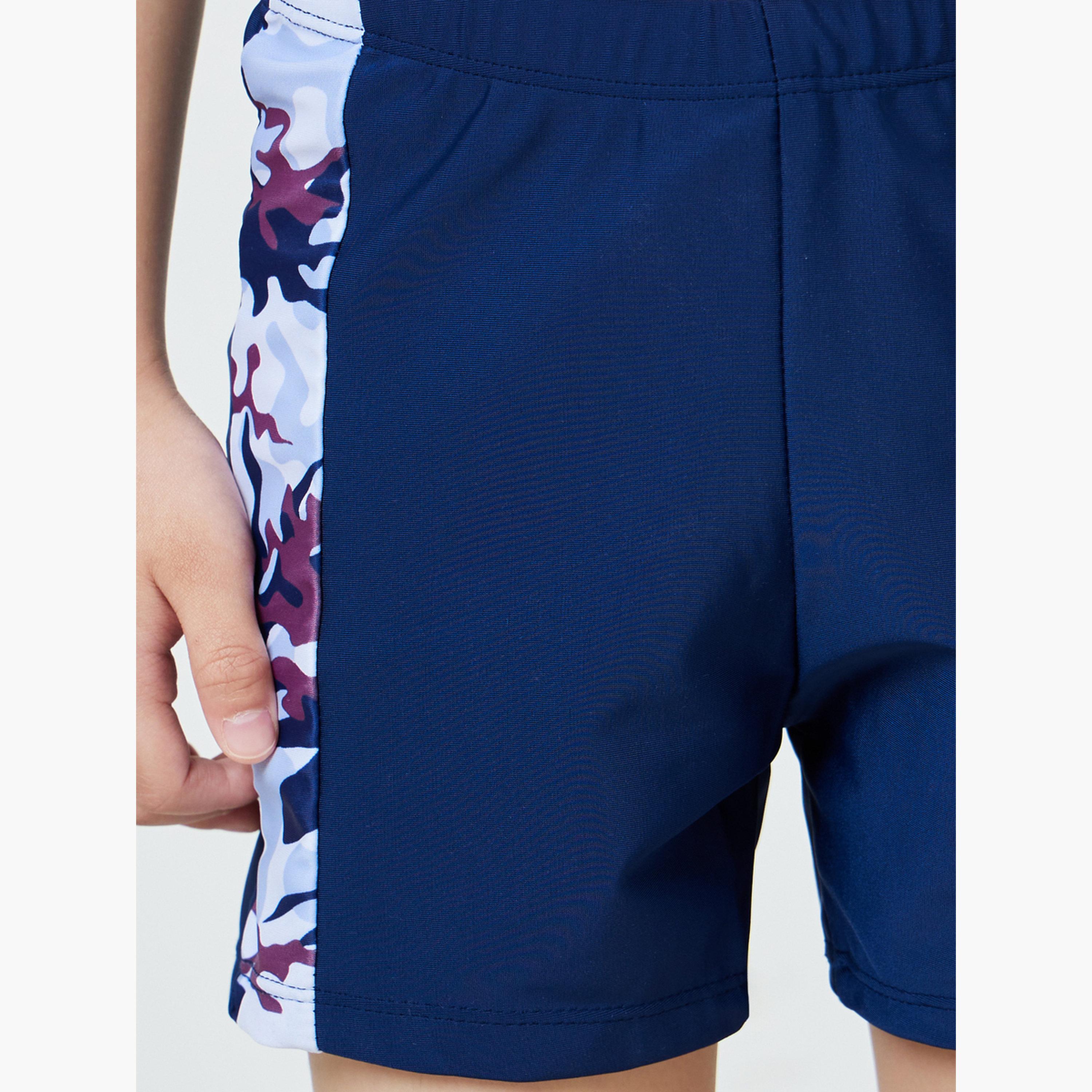 مجموعة من قبعة وشورت سباحة مطبوع للأولاد-boys-clothing-swimwear-image-4