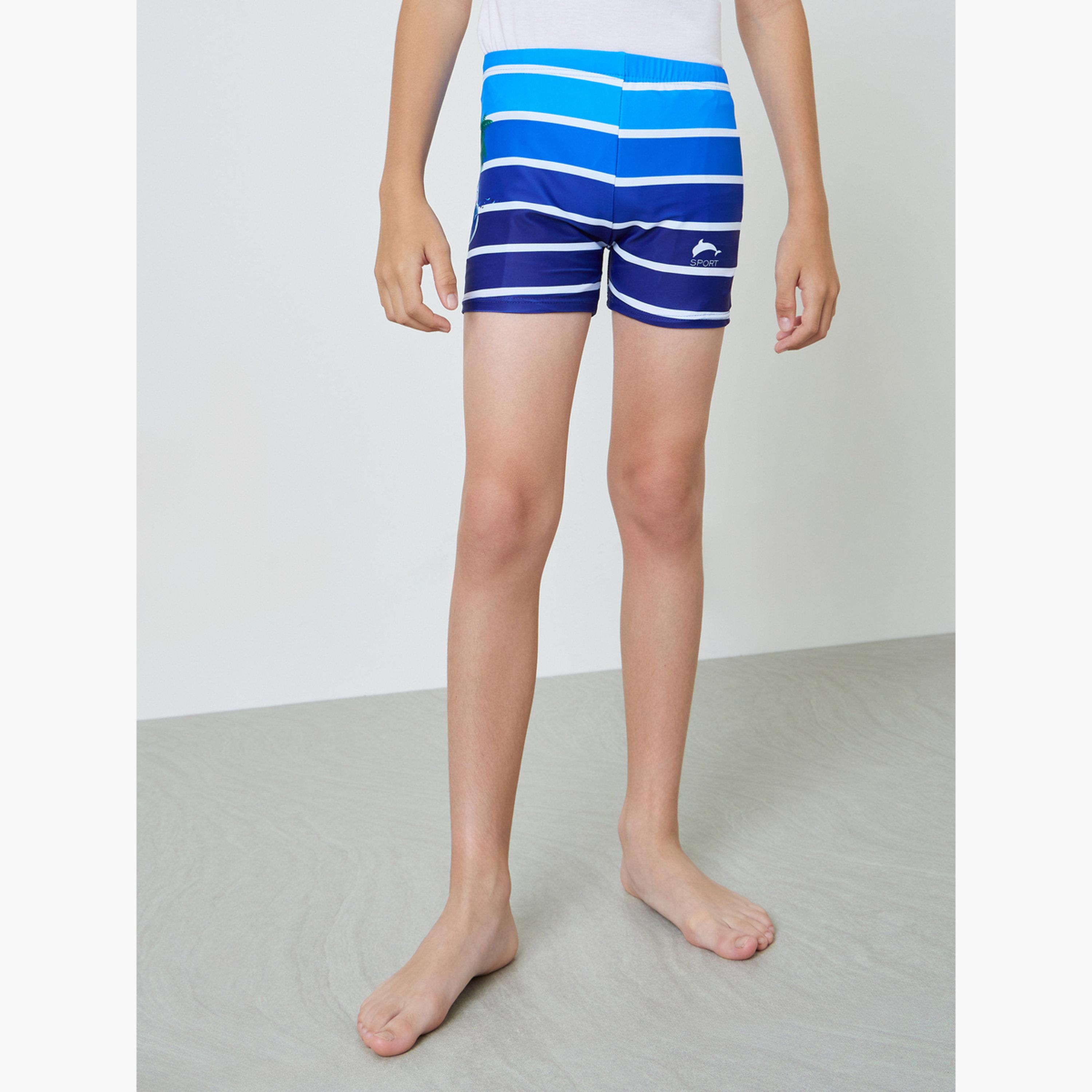 Styli Teen Boys Striped Ombre Swim Trunks-boys-clothing-swimwear-image-1